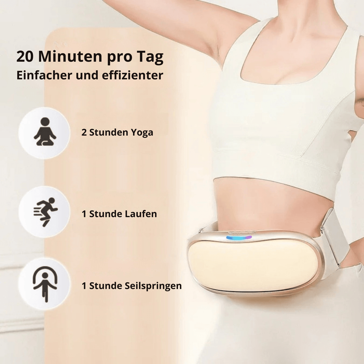 Jetzt 50% Rabatt | Waltraud Bauchtrainer – Straffer Bauch durch Wärme & EMS ohne Fitnessstudio - Sopheria