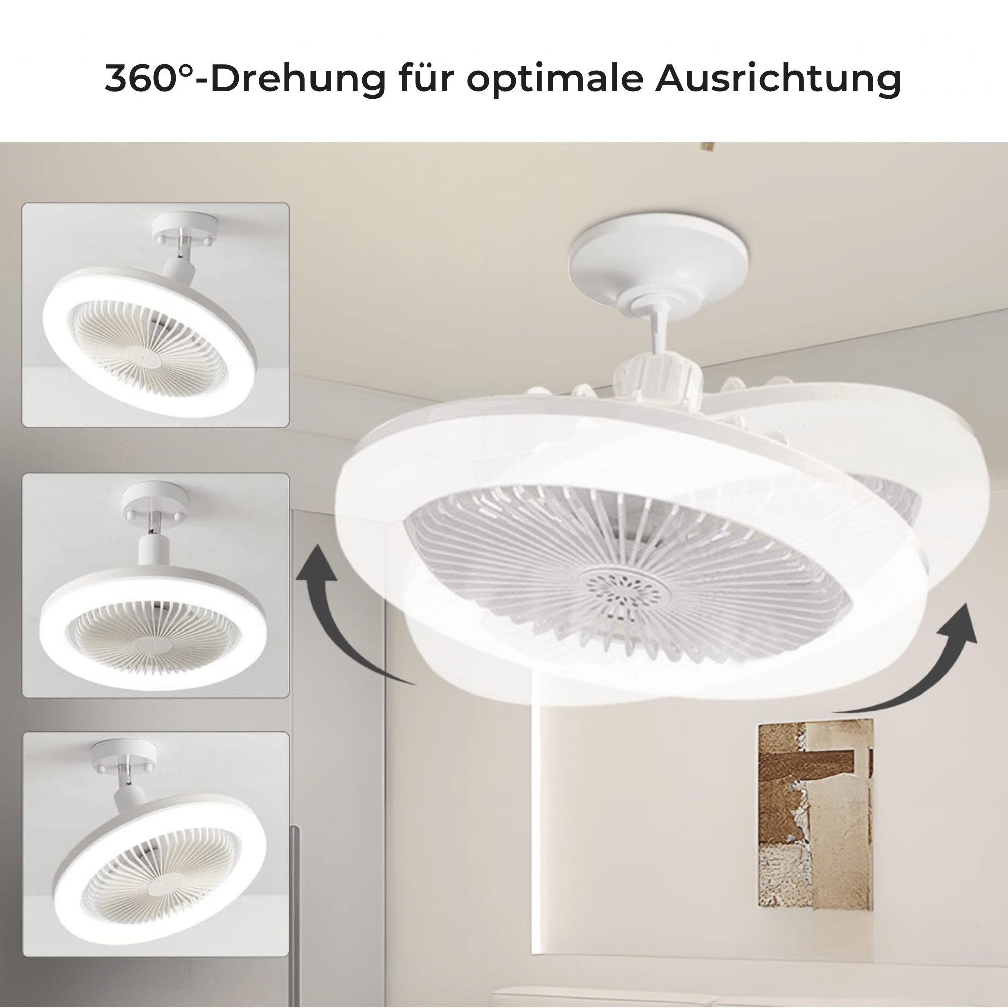 Jonas LED-Deckenventilator mit Fernbedienung - Sopheria