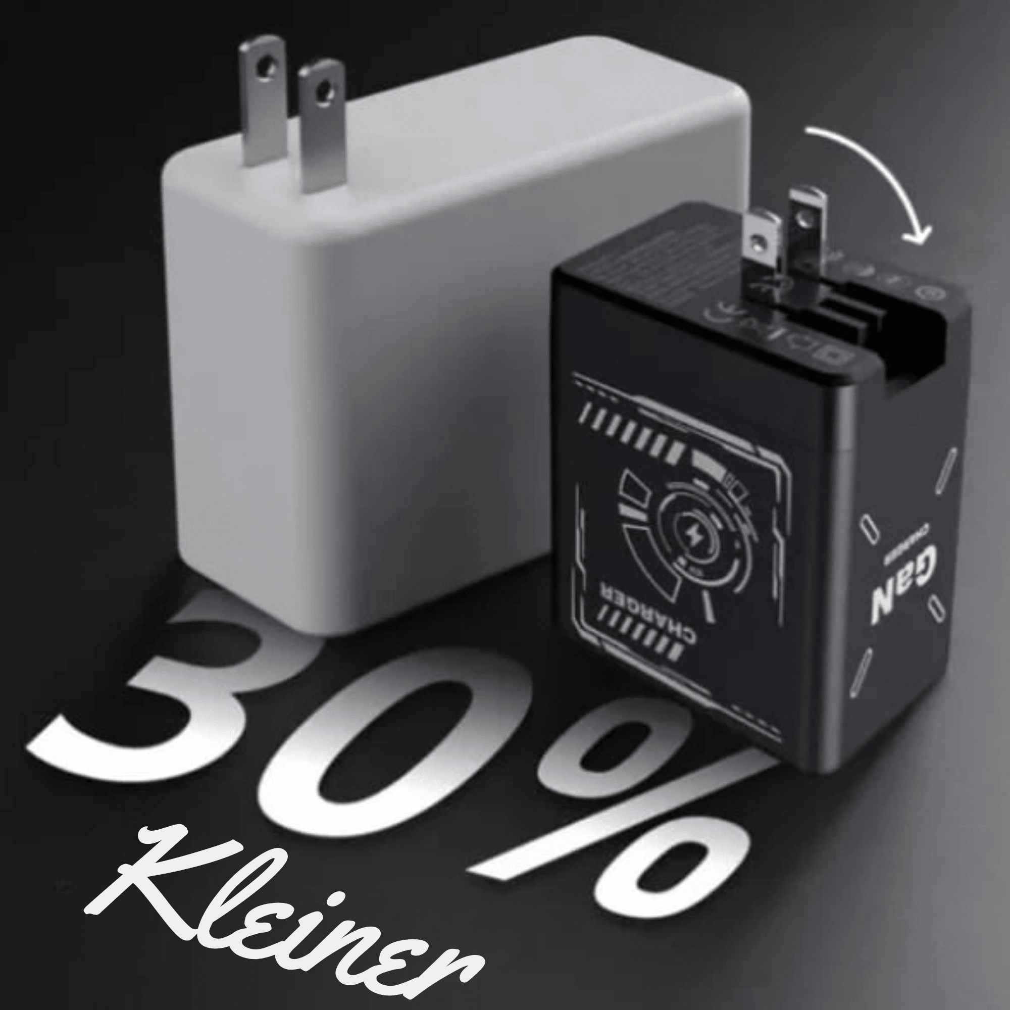 KabelKnirps™ / 2-in-1-Schnellladegerät mit Einzugsmechanismus - Sopheria