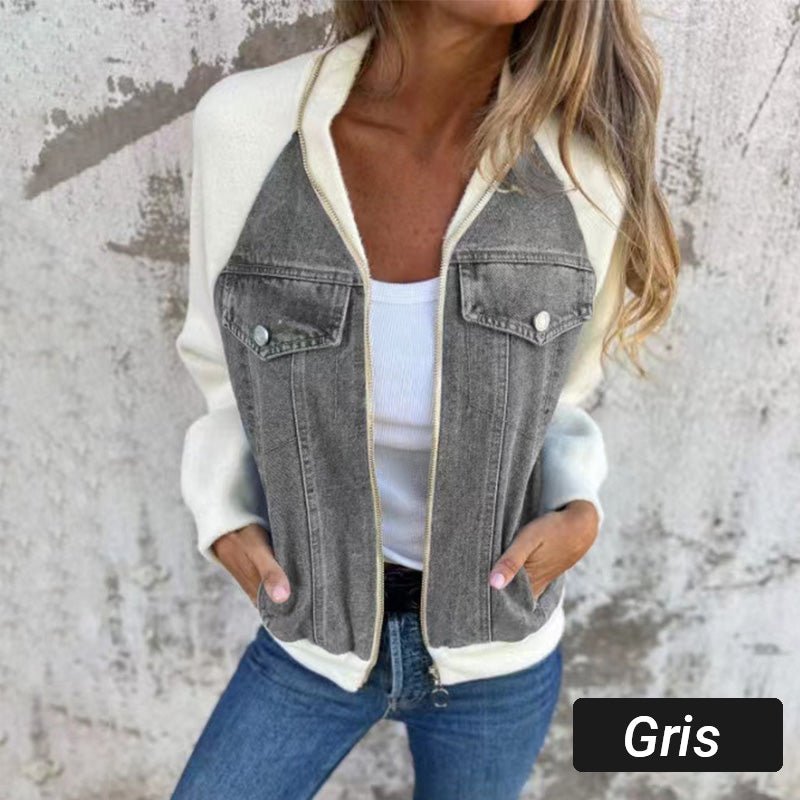 Karin™ | Trendige Patchwork-Jeansjacke Ihr neuer Favorit! - Sopheria