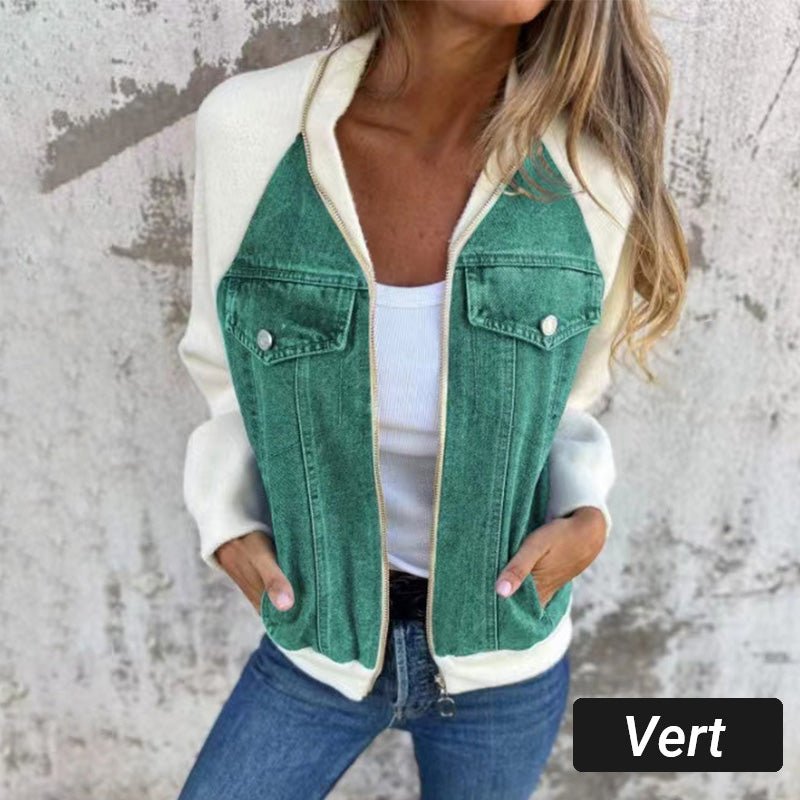 Karin™ | Trendige Patchwork-Jeansjacke Ihr neuer Favorit! - Sopheria