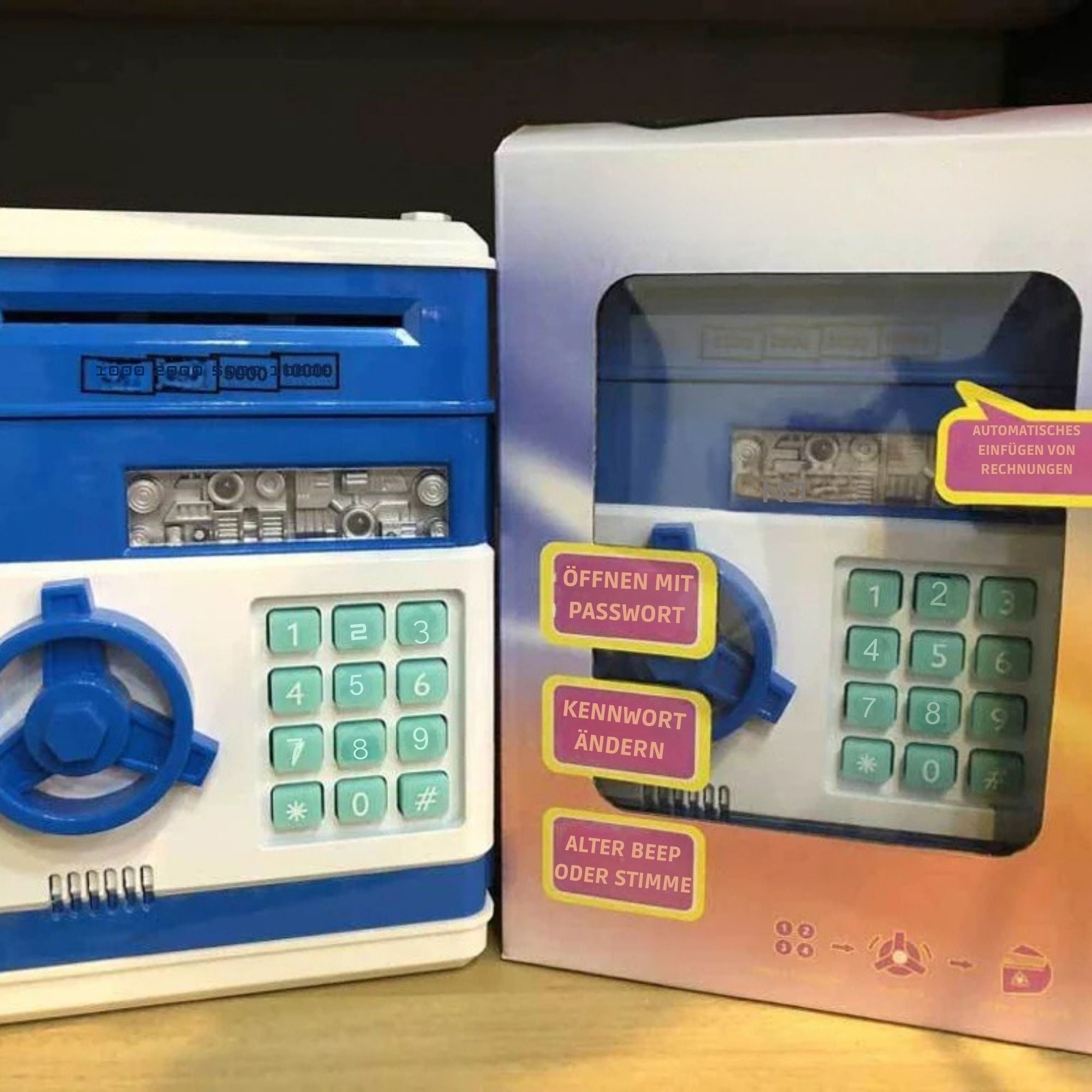 KassenKönig™ / Elektronisches Mini-Geldautomaten-Sparschwein - Sopheria