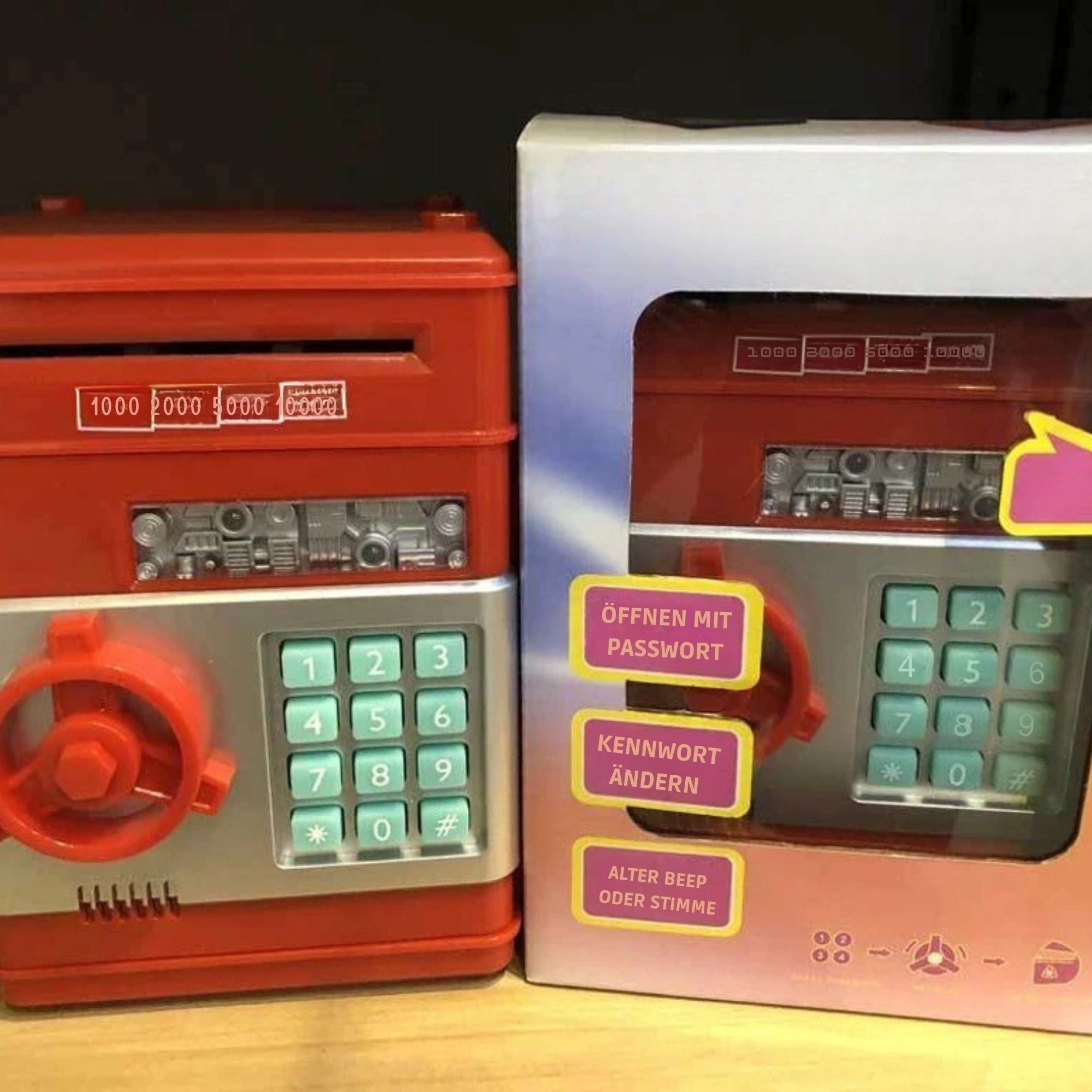 KassenKönig™ / Elektronisches Mini-Geldautomaten-Sparschwein - Sopheria