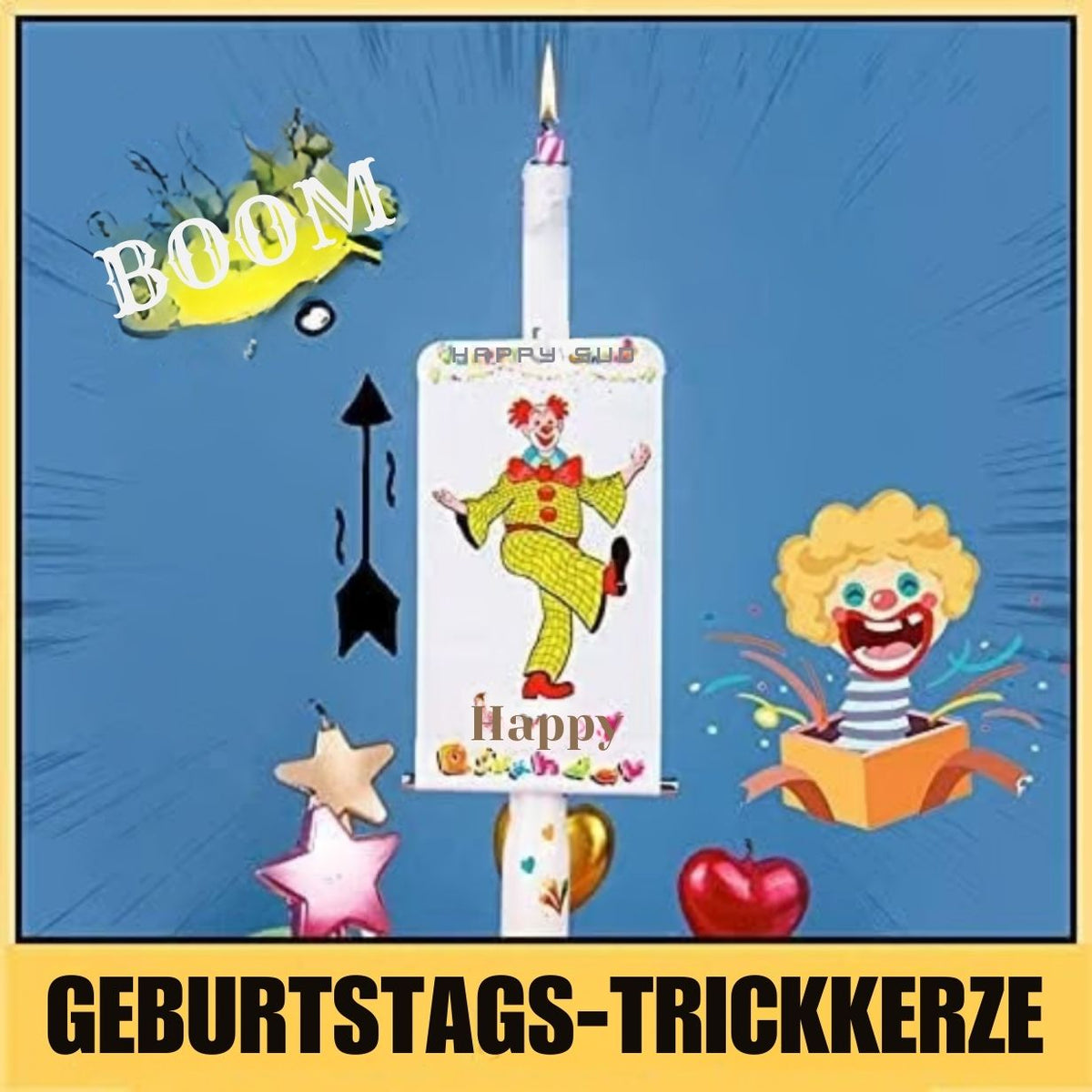 KerzenKicher™ / Die lustigste Geburtstagstrickkerze - Sopheria
