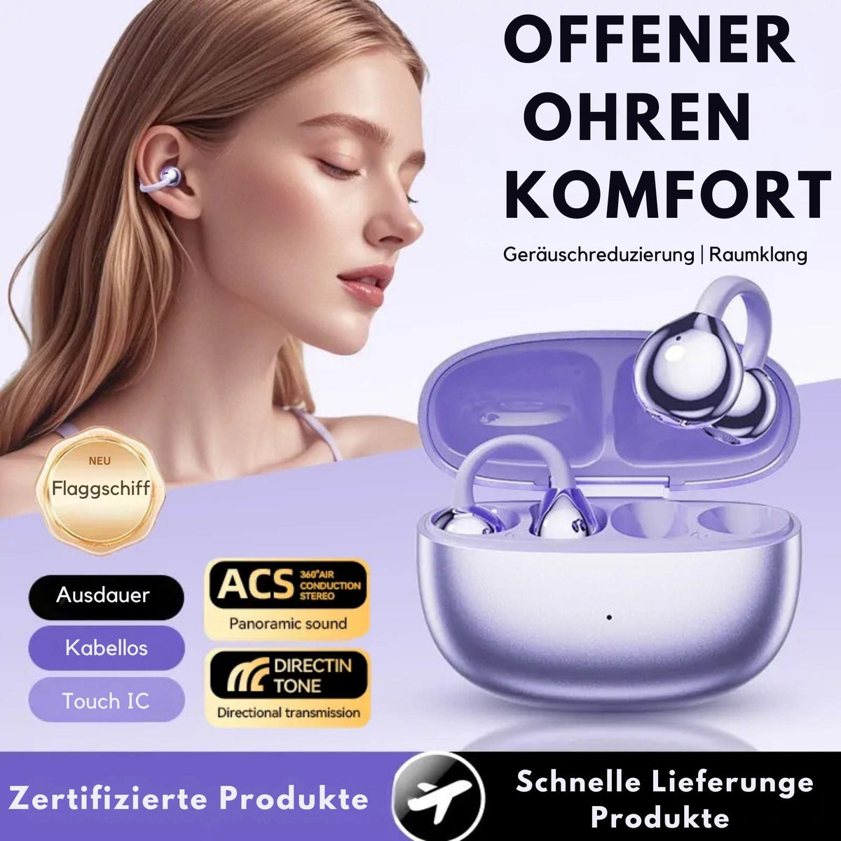 KlangClip™ / Ohr-Clip Bluetooth Kopfhörer - Sopheria