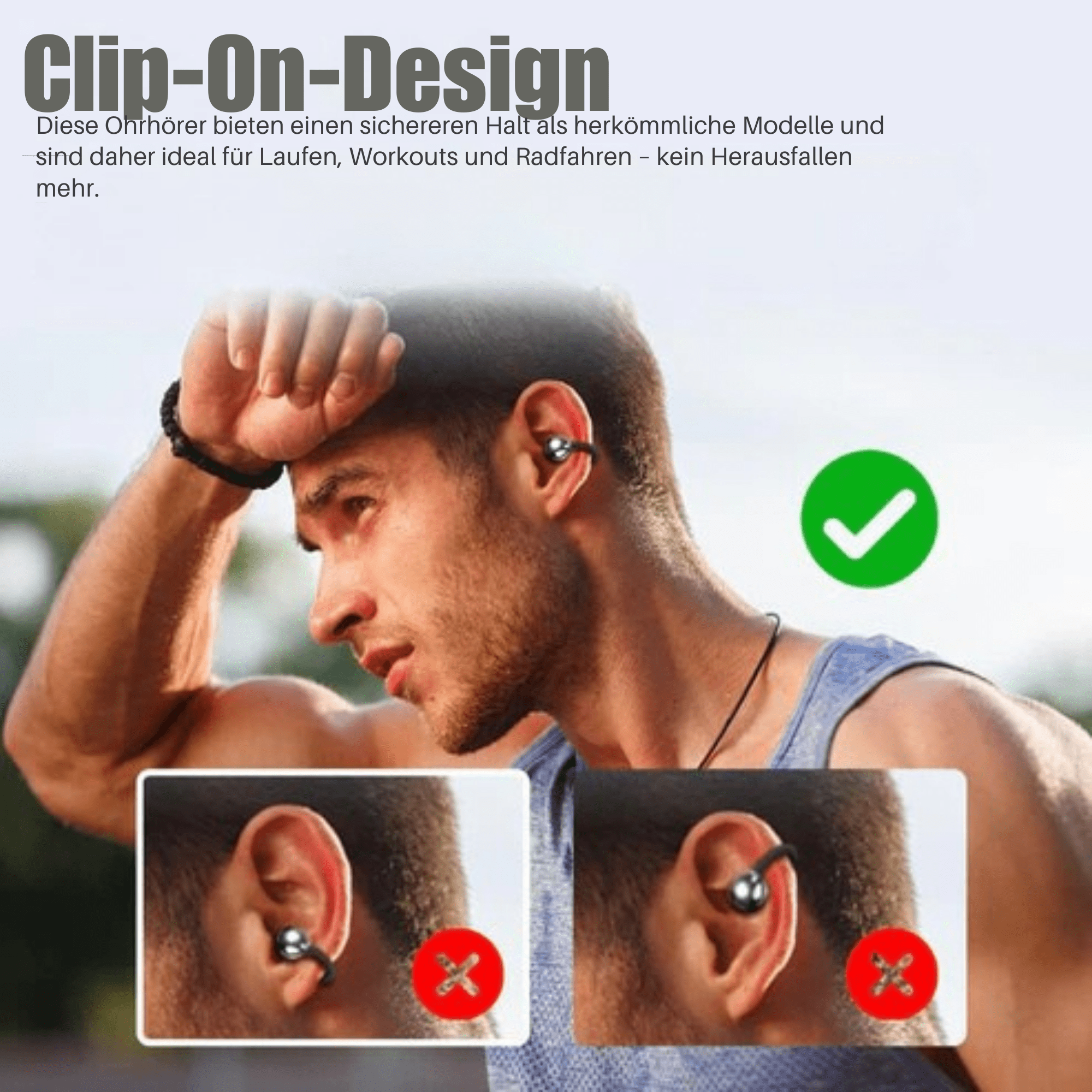 KlangKlip™ / Bluetooth-Kopfhörer mit Touchscreen - Sopheria