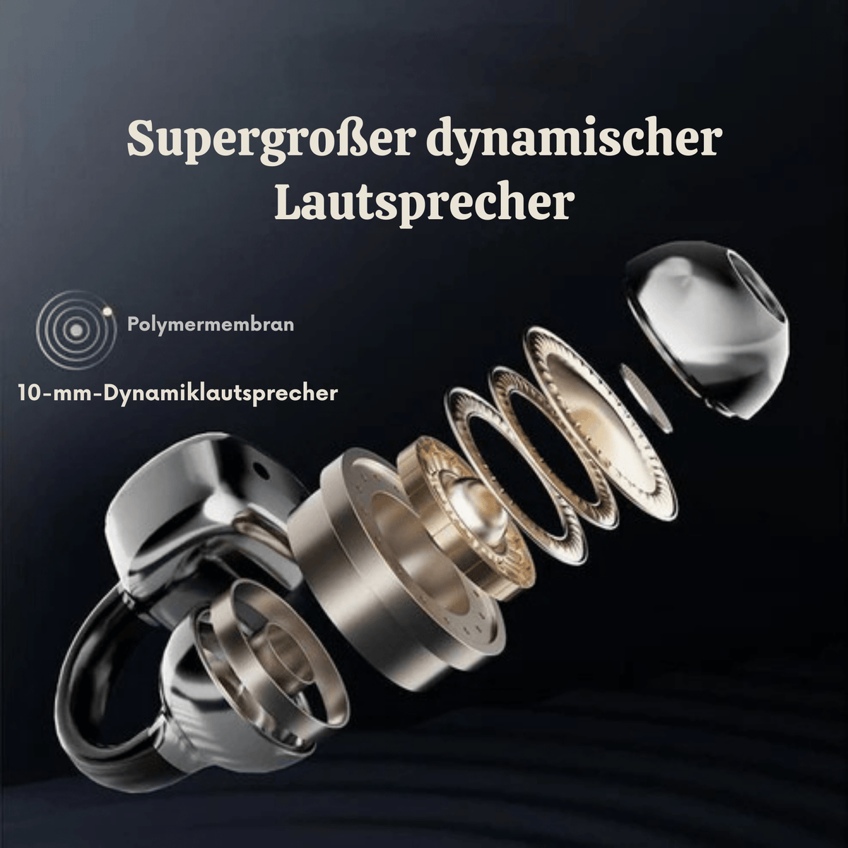 KlangKlip™ / Bluetooth-Kopfhörer mit Touchscreen - Sopheria