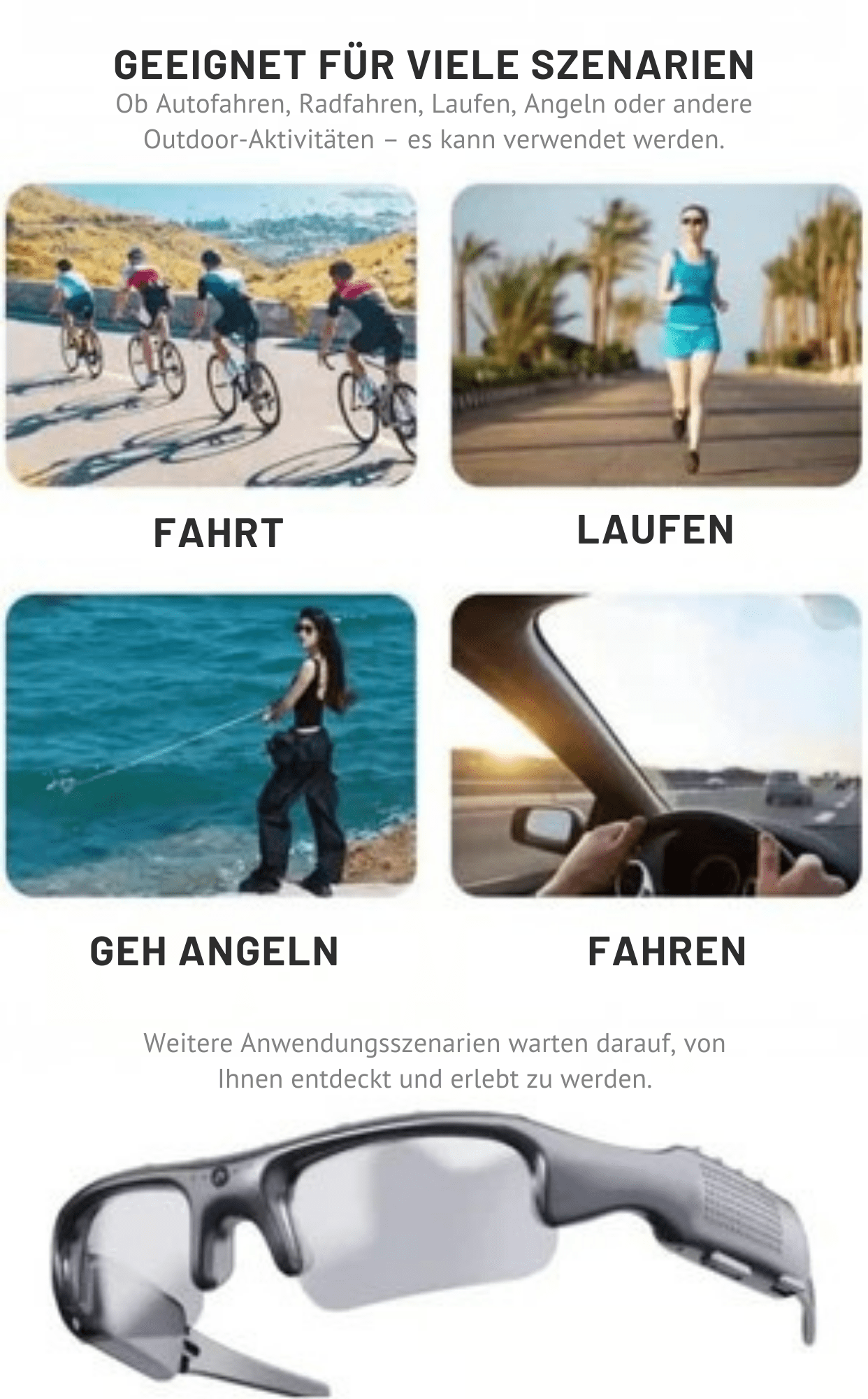KlarKamera™ / Sportbrille mit HD-Smartkamera - Sopheria