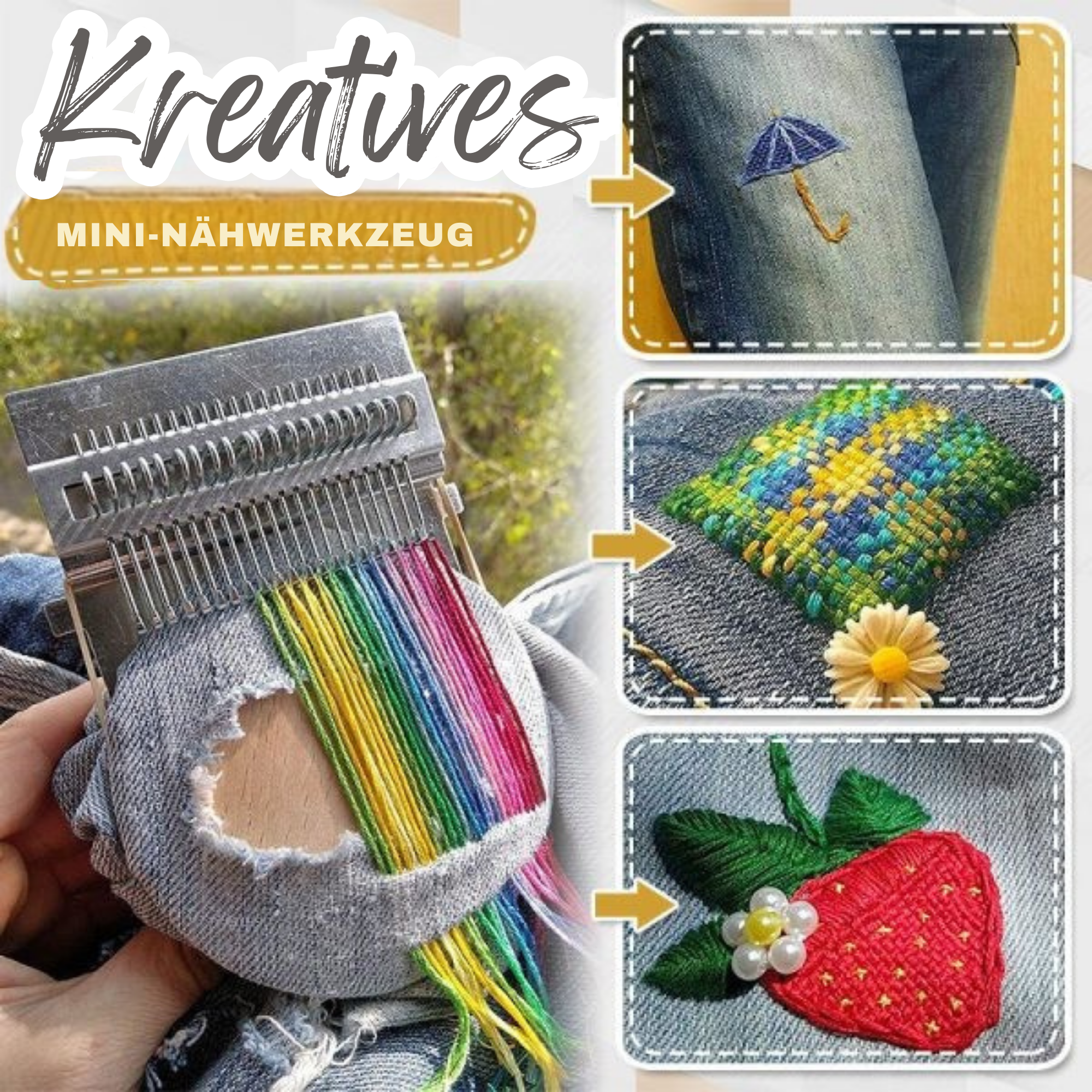 KleiderKunst™ / Reparieren Sie Ihre Kleidung schnell mit dieser Mini-Webmaschine - Sopheria