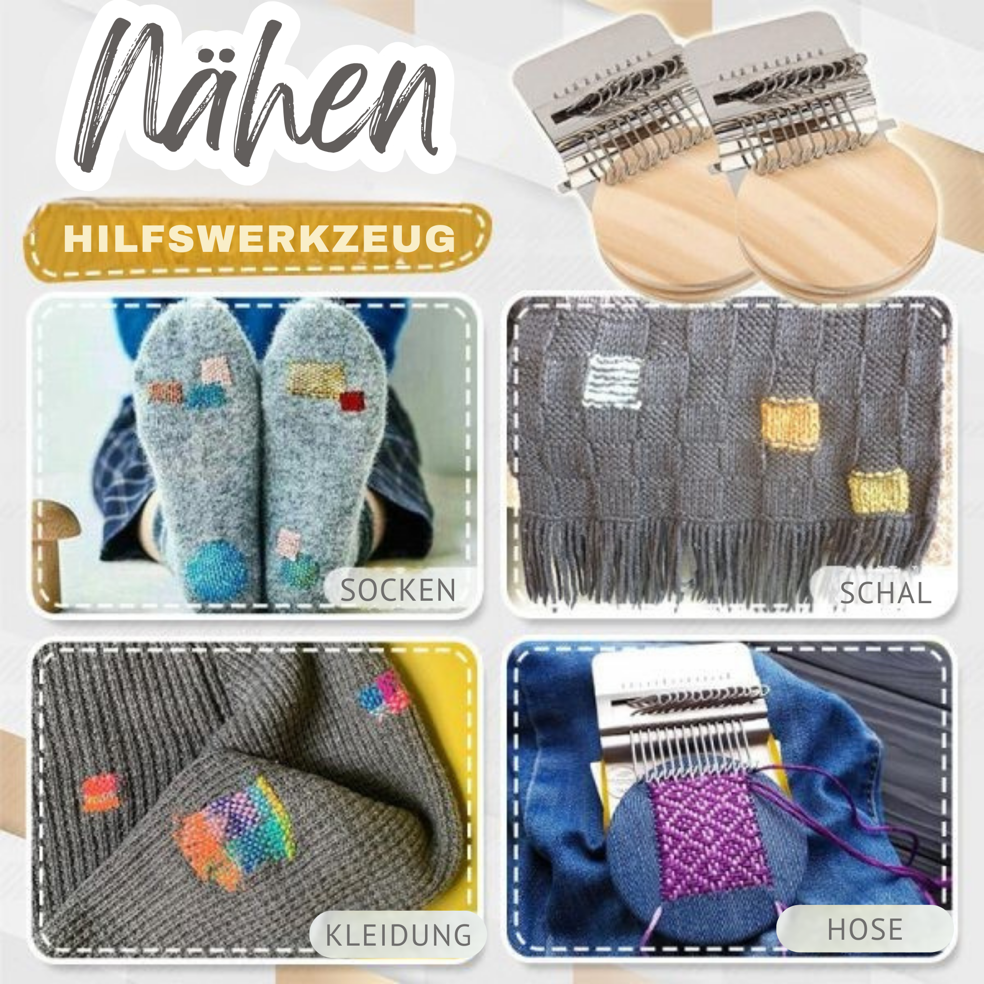 KleiderKunst™ / Reparieren Sie Ihre Kleidung schnell mit dieser Mini-Webmaschine - Sopheria