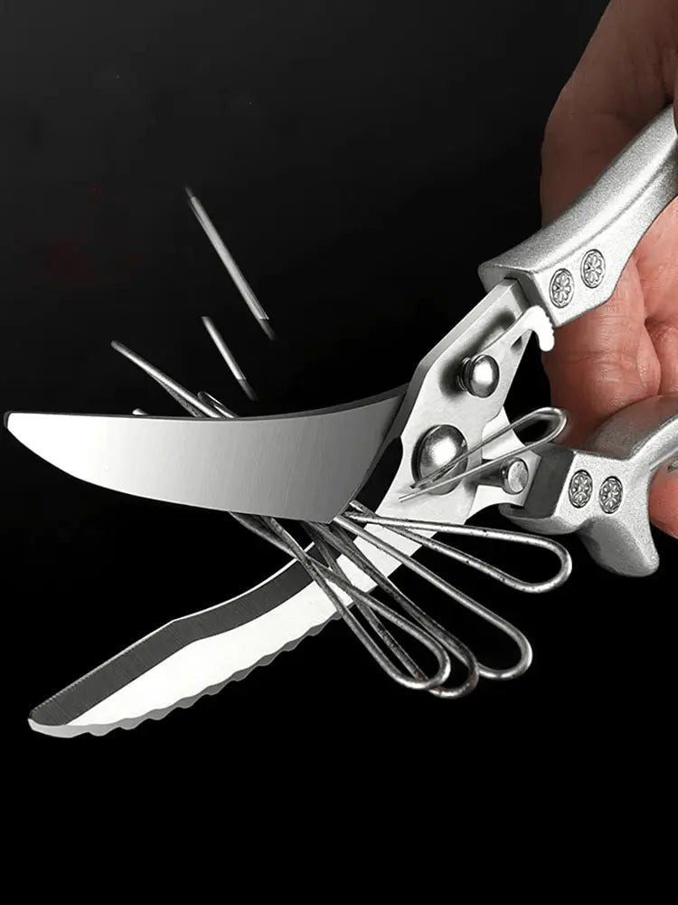 KlingenKönig™ / Edelstahl Geflügelschere Extra Stark – Schneidet Knochen, Fleisch & Fisch - Sopheria