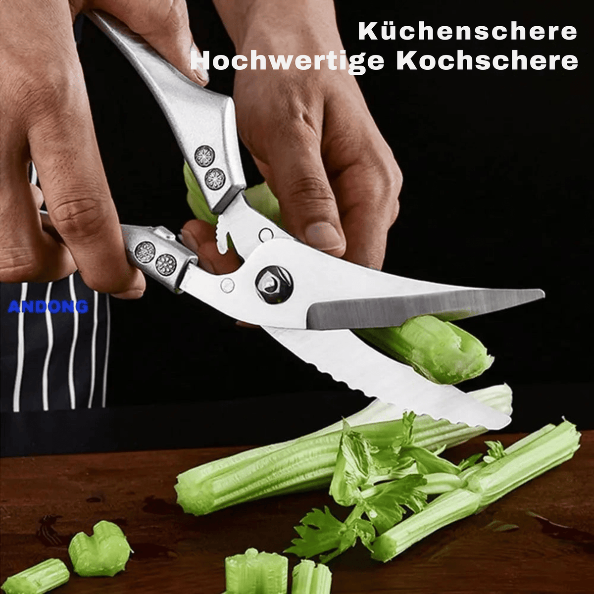 KlingenKönig™ / Edelstahl Geflügelschere Extra Stark – Schneidet Knochen, Fleisch & Fisch - Sopheria