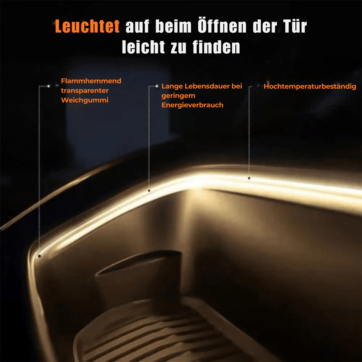 KofferLicht™ / Fließender LED-Lichtstreifen für den Fahrzeuginnenraum - Sopheria