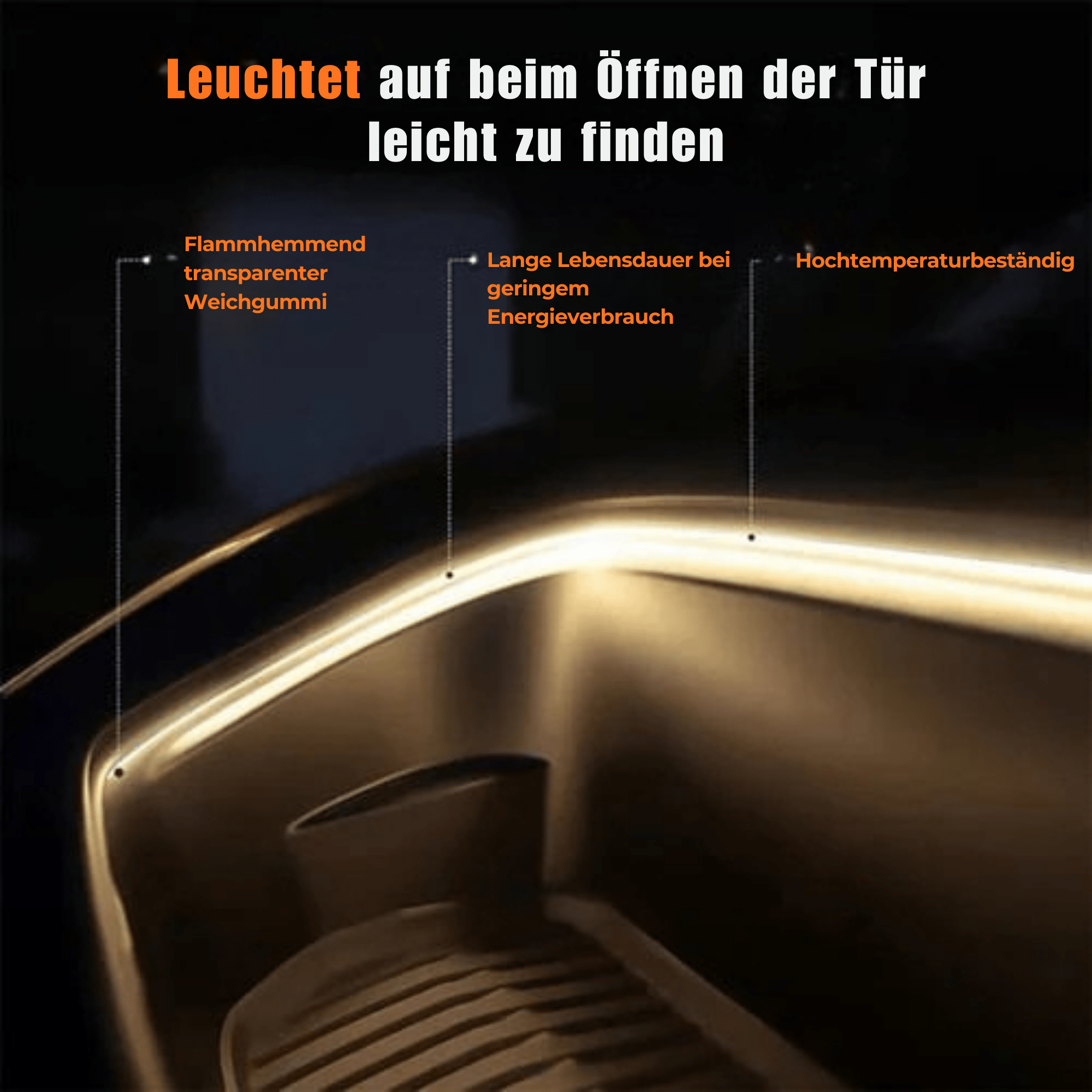 KofferLicht™ / Fließender LED-Lichtstreifen für den Fahrzeuginnenraum - Sopheria