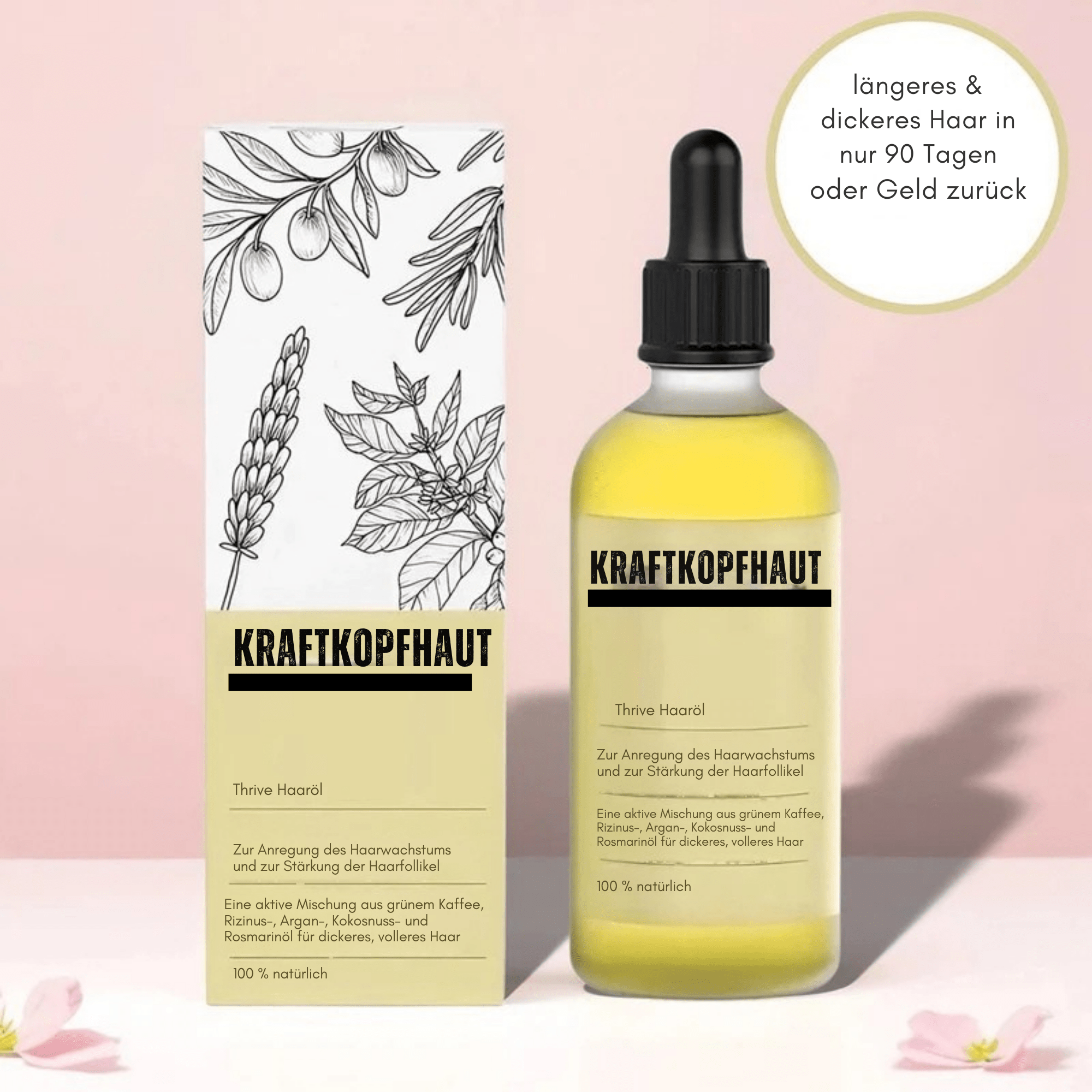 KraftKopfhaut™ / Natürliches Haaröl gegen sichtbaren Haarausfall & dünner werdendes Haar - Sopheria