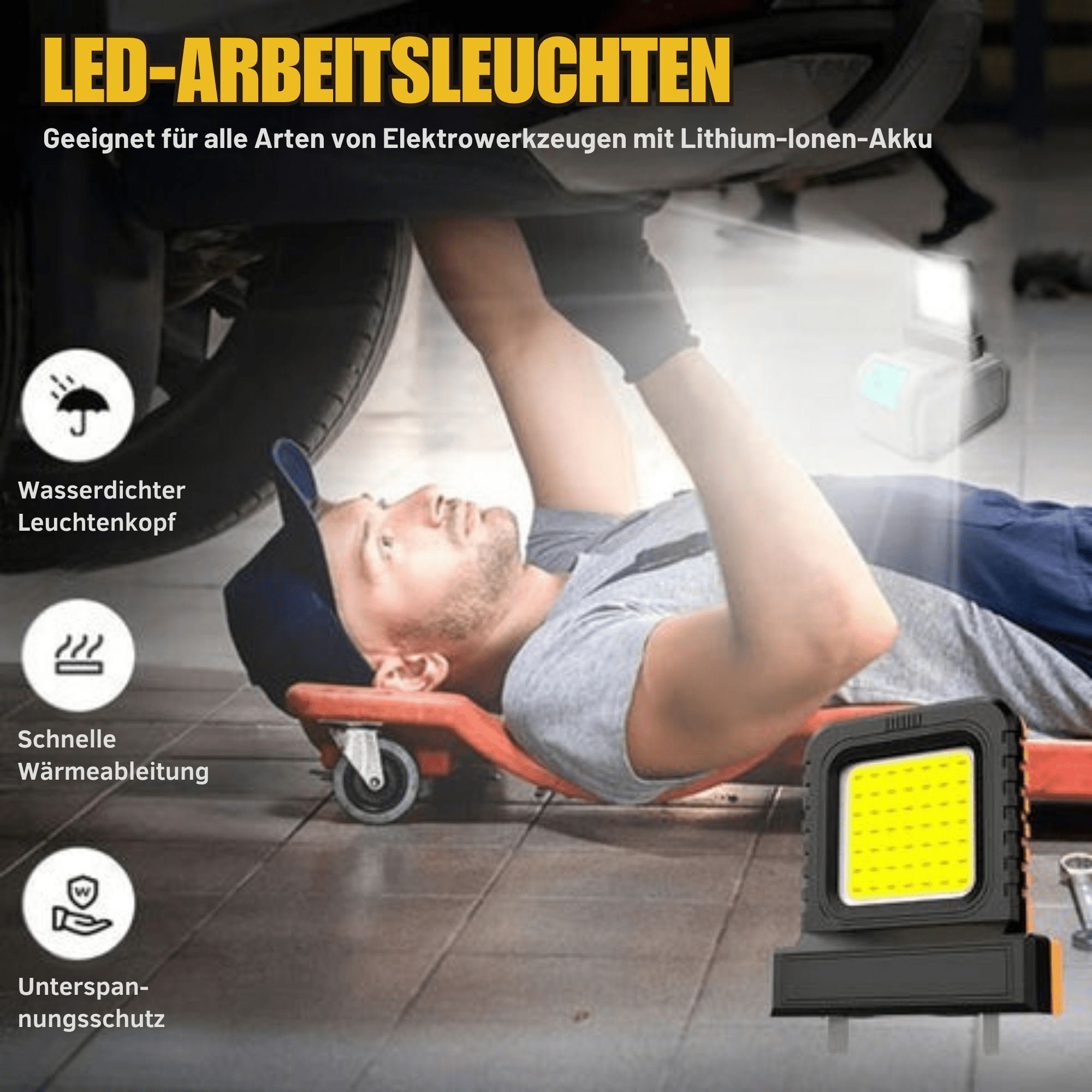 KraftLicht – Akku Arbeitsstrahler - Sopheria