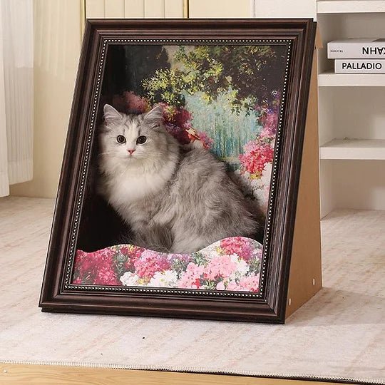 KratzKunst™ / Mona Lisa Und Malerei Kratzbett Für Katzen - Sopheria