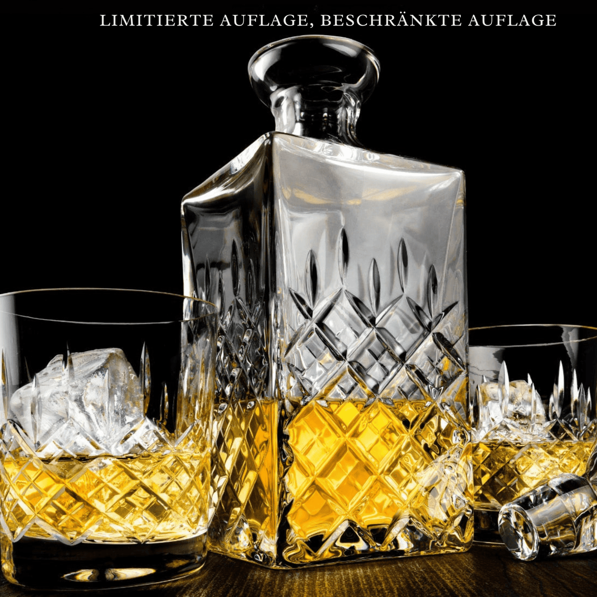 KristallKrone™ / Handgefertigtes Kristall-Whisky-Set in limitierter Auflage - Sopheria