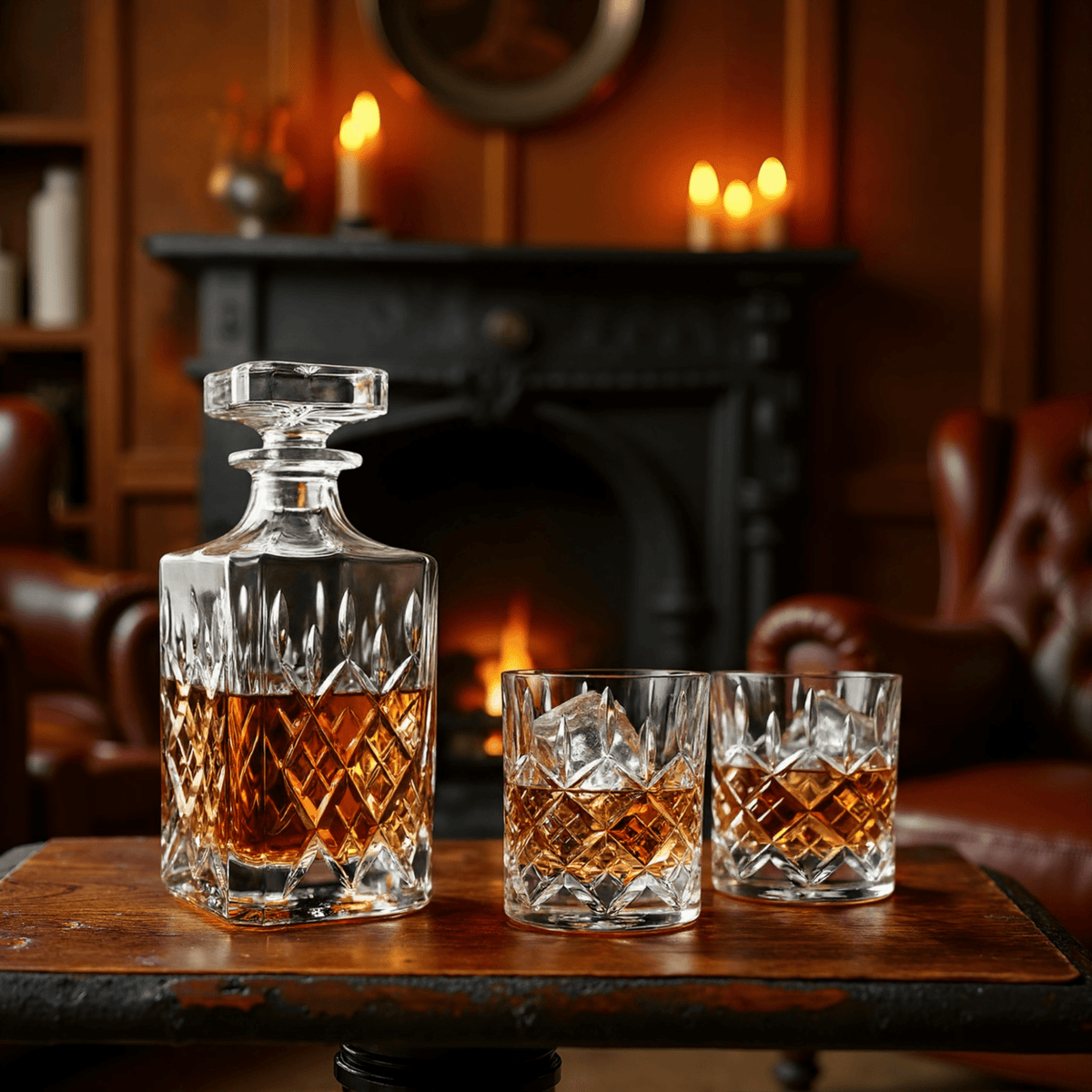 KristallKrone™ / Handgefertigtes Kristall-Whisky-Set in limitierter Auflage - Sopheria