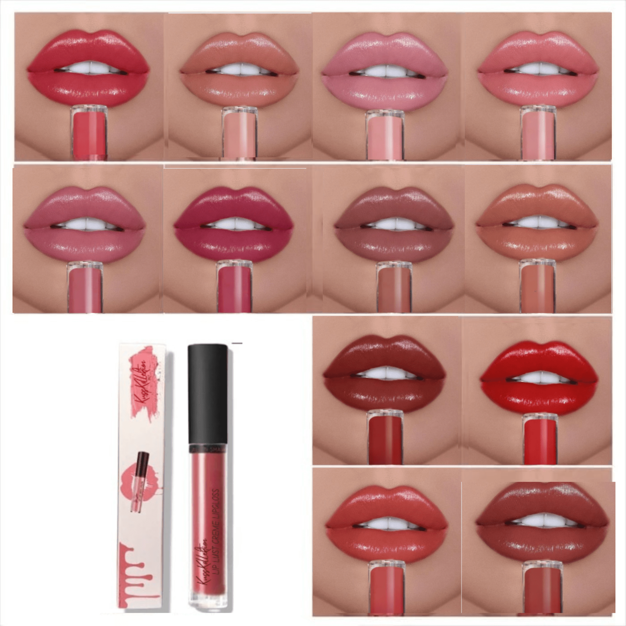 KussKollektion™ / Ultimatives 12-Farben-Creme-Lippenstift-Set - Farbe, die den ganzen Tag hält! - Sopheria