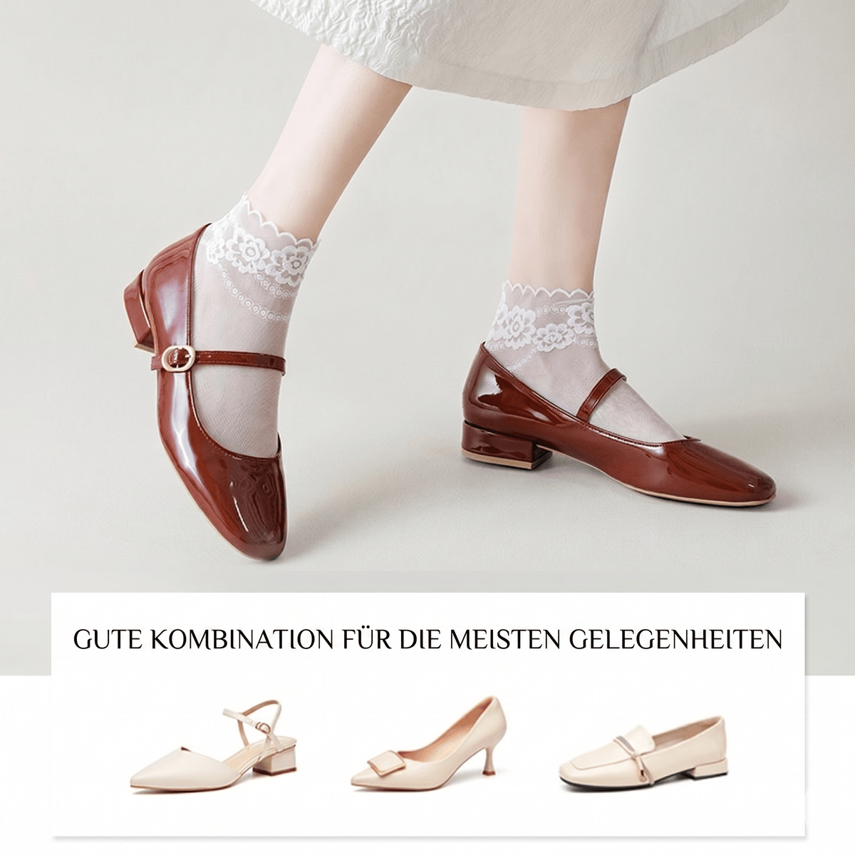 Lacella – Atmungsaktive Spitzensöckchen gegen Verrutschen - Sopheria