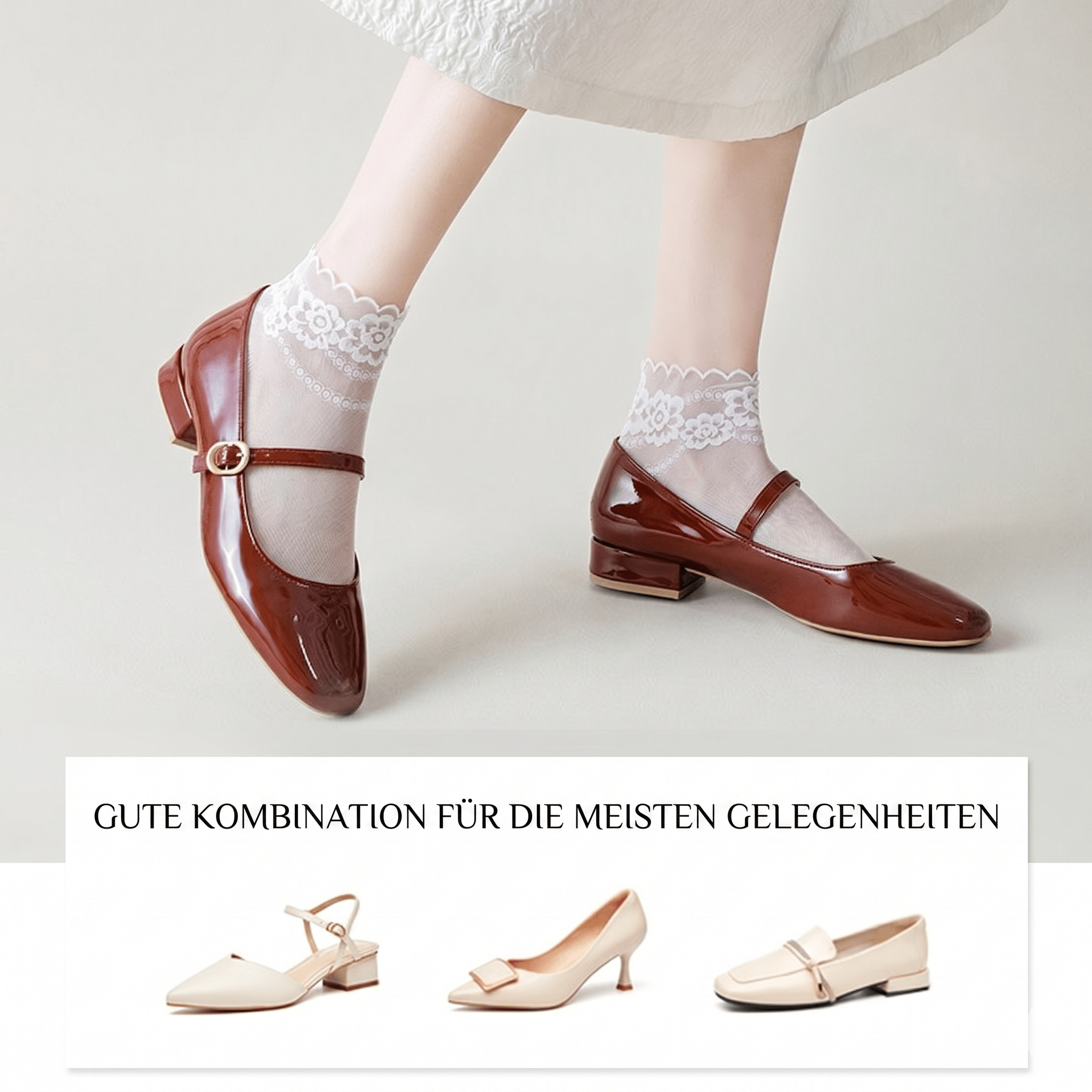 Lacella – Atmungsaktive Spitzensöckchen gegen Verrutschen - Sopheria