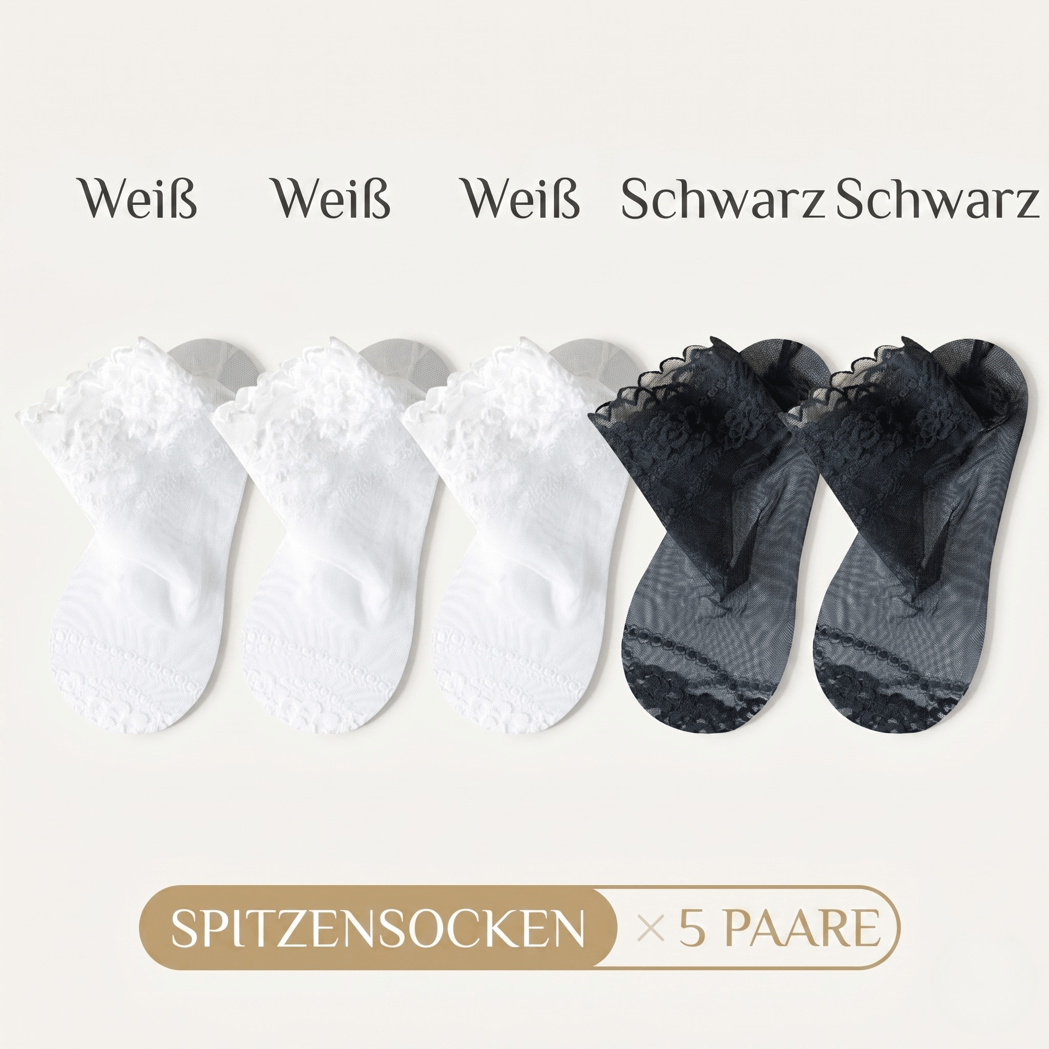 Lacella – Atmungsaktive Spitzensöckchen gegen Verrutschen - Sopheria