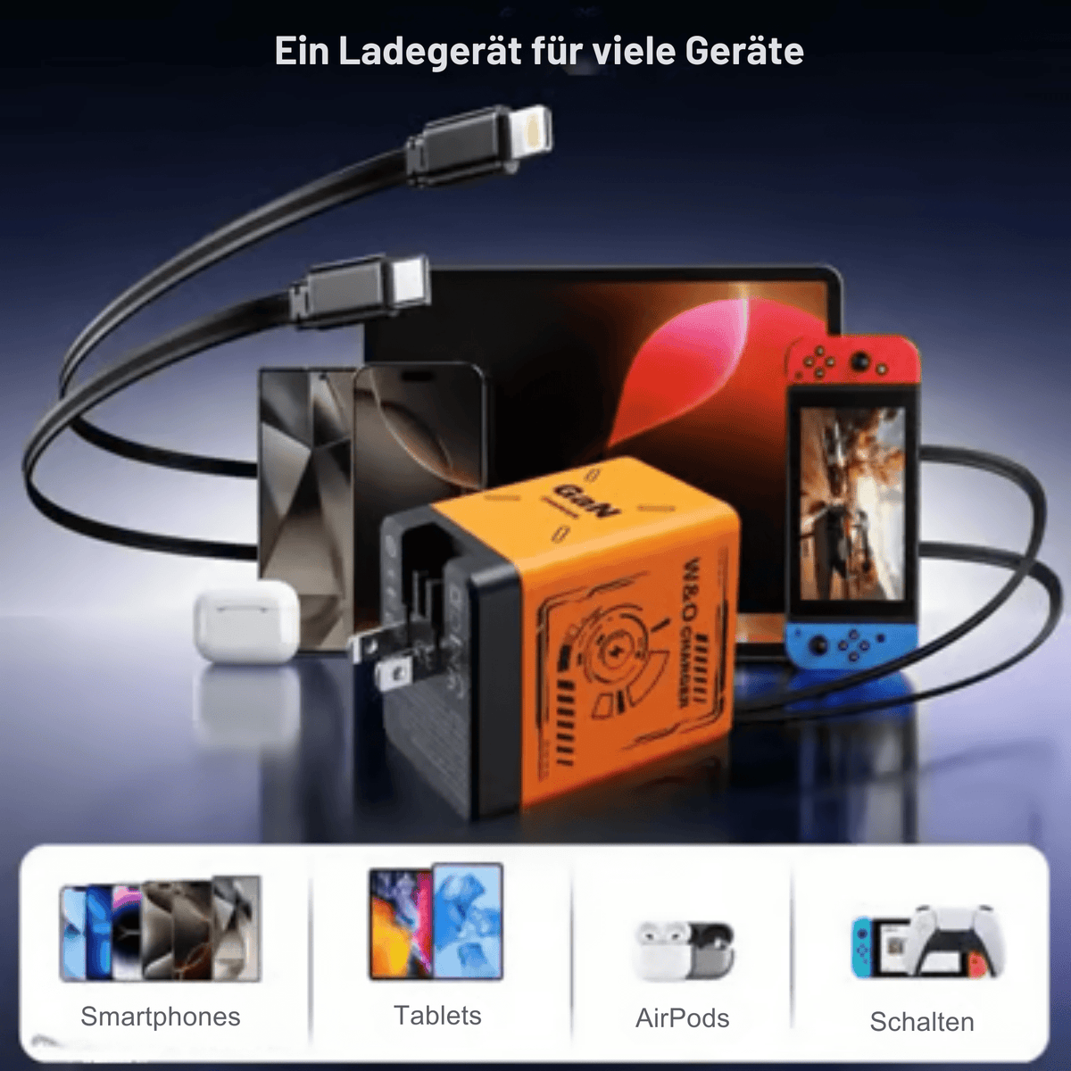 LadeLicht™ / Duale Port GaN Hochgeschwindigkeits Ladegerät - Sopheria