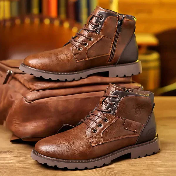 Jethro | Robuste Schnürstiefelette aus Leder