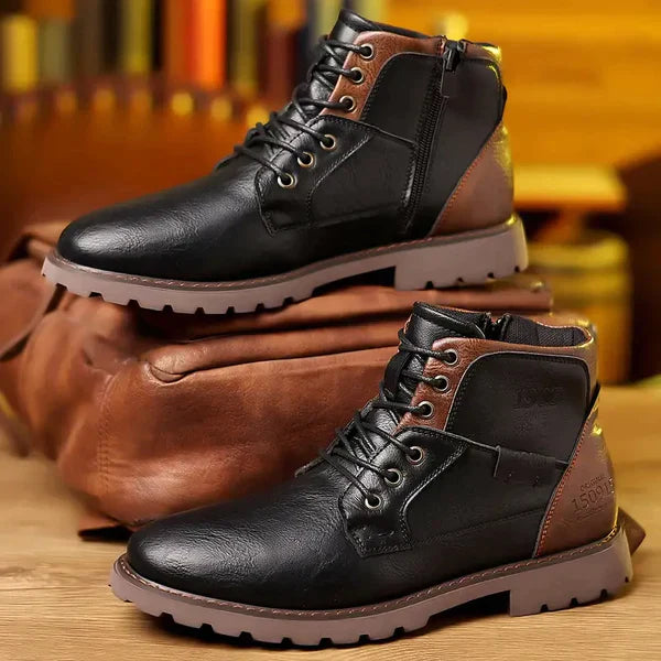 Jethro | Robuste Schnürstiefelette aus Leder
