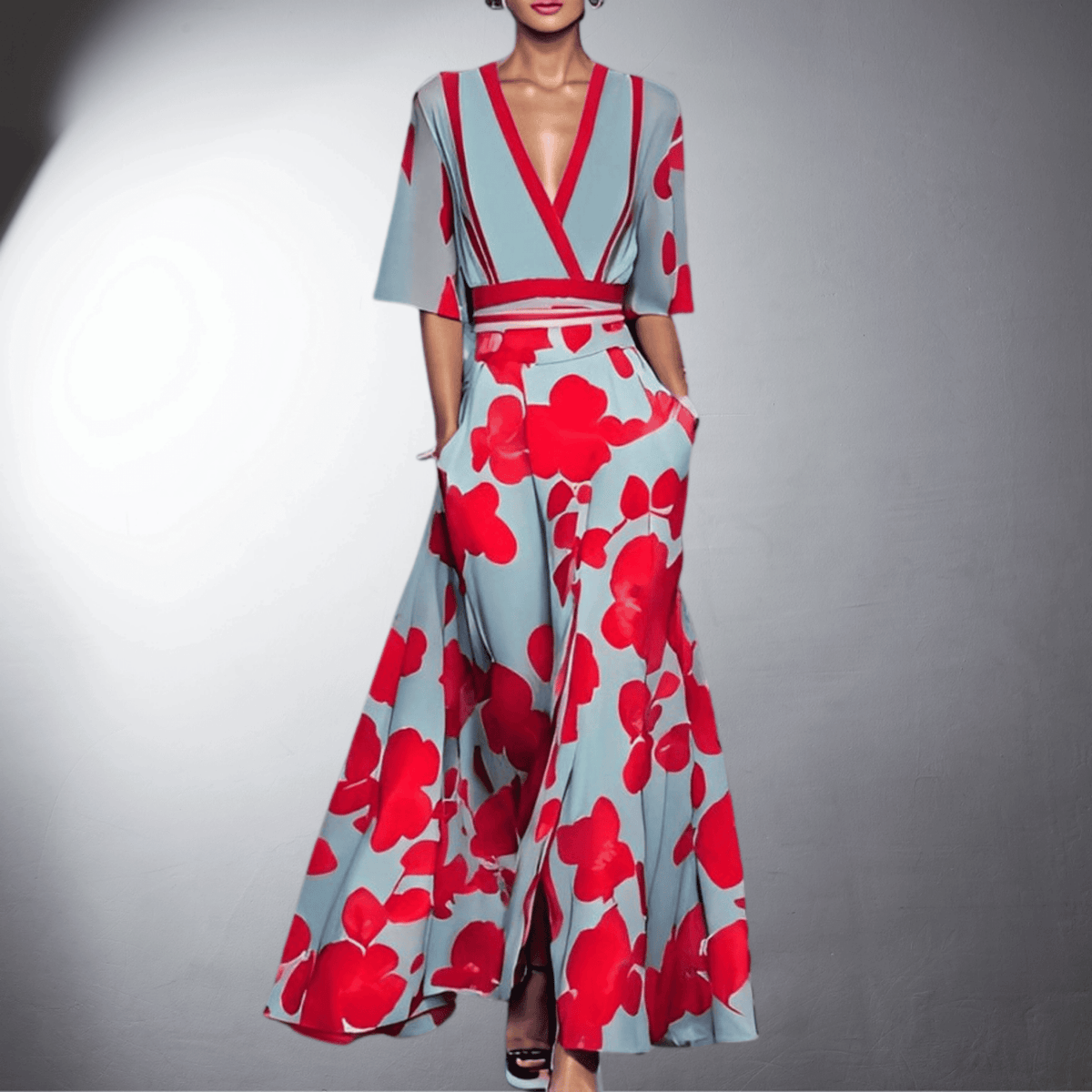Lena™ | Handgefertigtes elegantes Blumenkleid - Sopheria