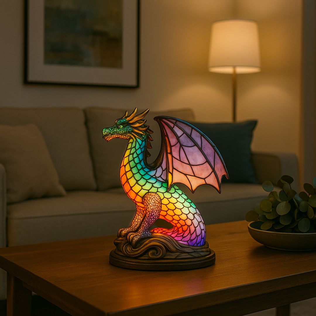 LeuchtDrache - handgefertigte Lampe, die Herzen erstrahlen lässt - Sopheria