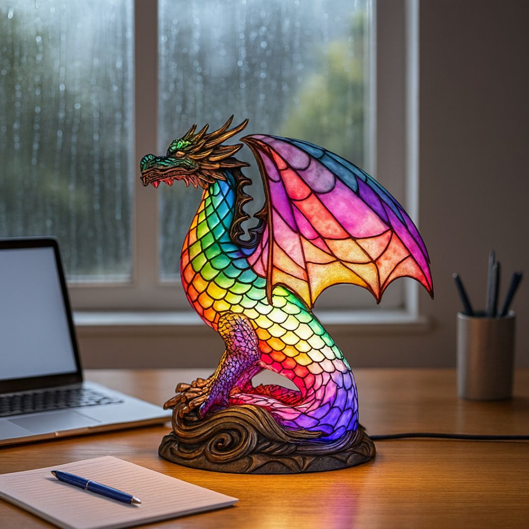 LeuchtDrache - handgefertigte Lampe, die Herzen erstrahlen lässt - Sopheria