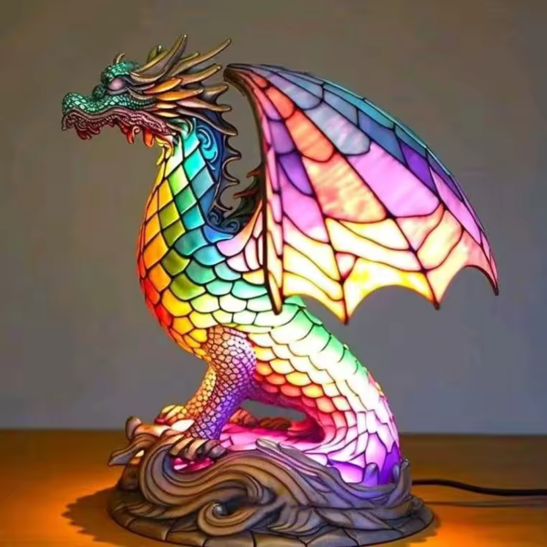 LeuchtDrache - handgefertigte Lampe, die Herzen erstrahlen lässt - Sopheria