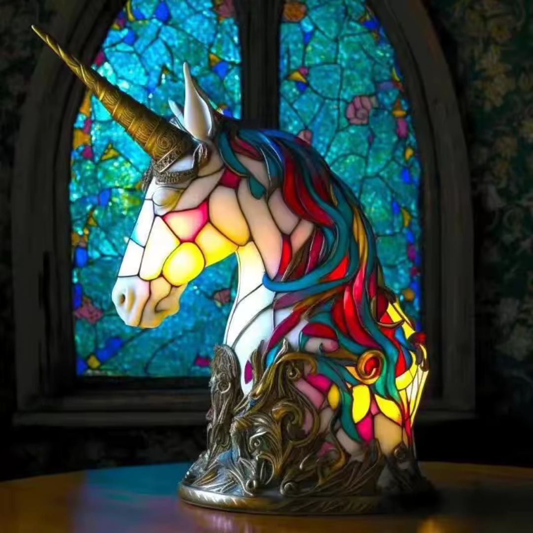 LeuchtEinhorn - handgefertigte Lampe, die Herzen erstrahlen lässt - Sopheria