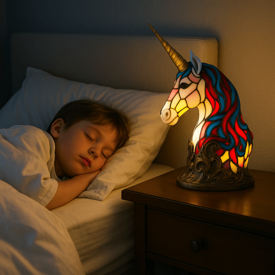 LeuchtEinhorn - handgefertigte Lampe, die Herzen erstrahlen lässt - Sopheria