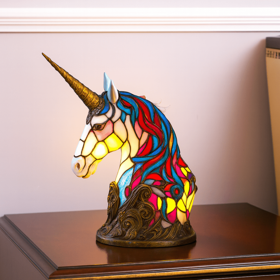 LeuchtEinhorn - handgefertigte Lampe, die Herzen erstrahlen lässt - Sopheria
