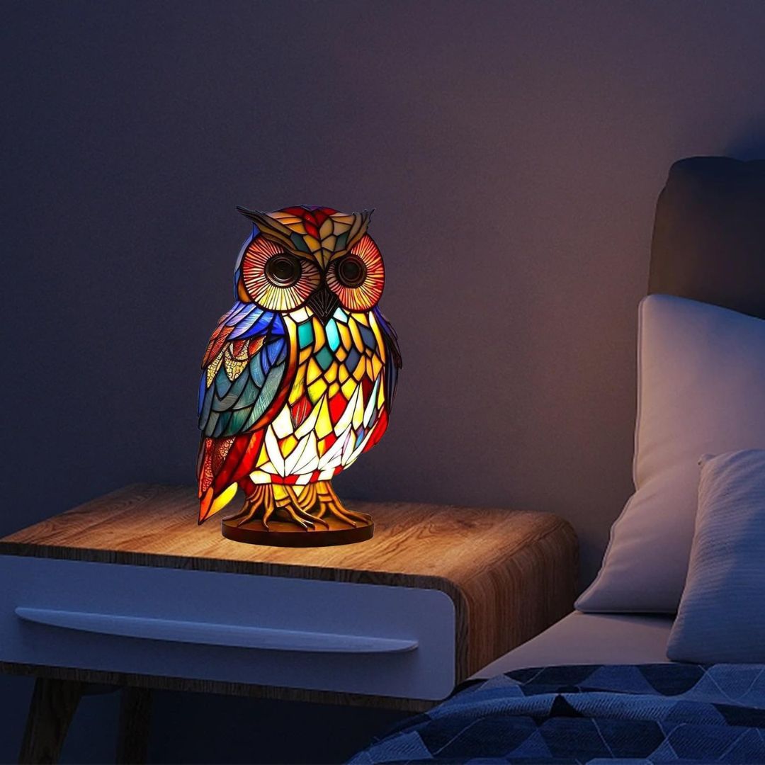 LeuchtEule - handgefertigte Lampe, die Herzen erstrahlen lässt - Sopheria