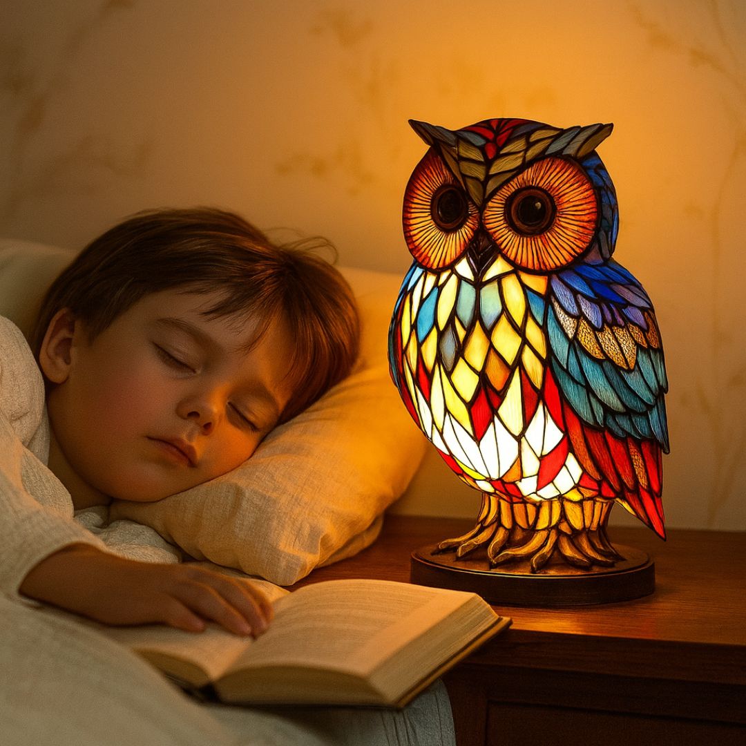 LeuchtEule - handgefertigte Lampe, die Herzen erstrahlen lässt - Sopheria