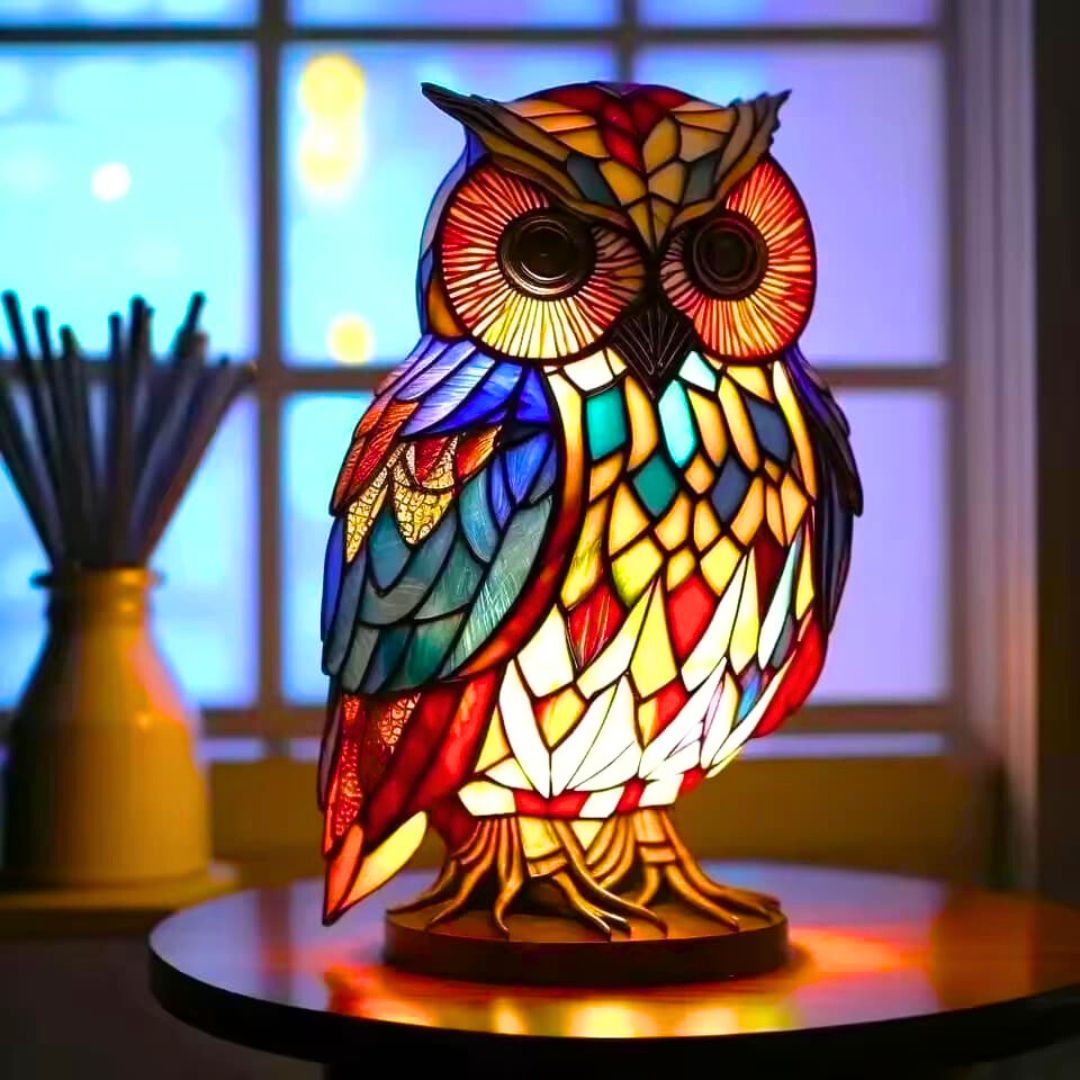 LeuchtEule - handgefertigte Lampe, die Herzen erstrahlen lässt - Sopheria