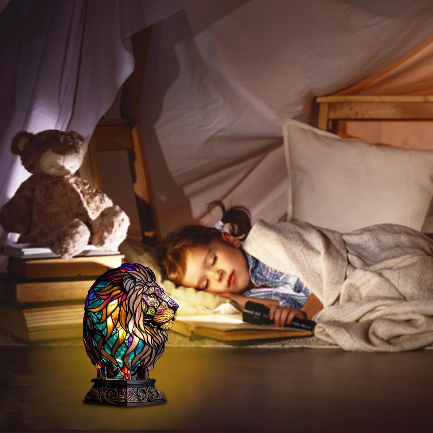 LeuchtLöwe - handgefertigte Lampe, die Herzen erstrahlen lässt - Sopheria