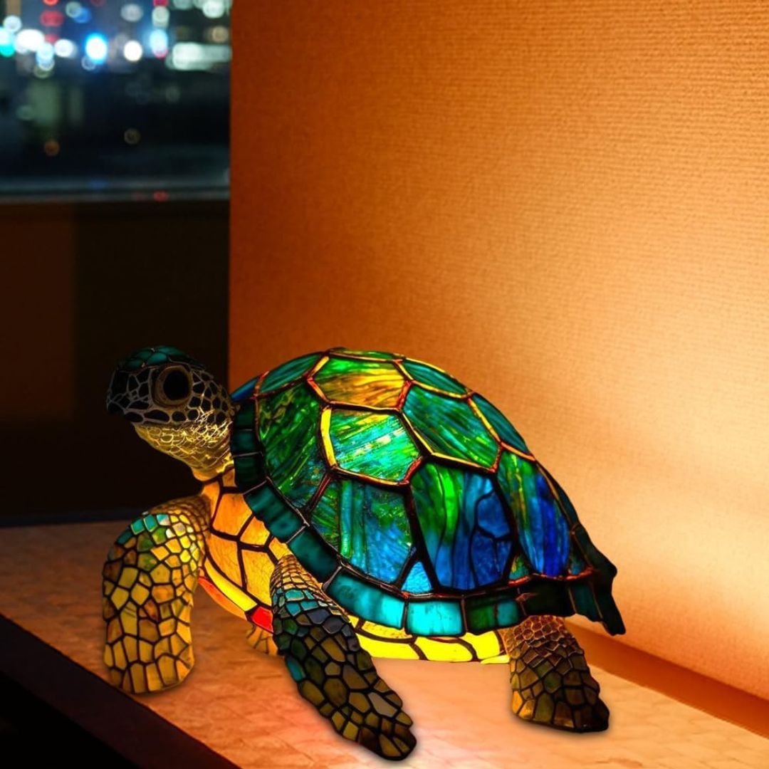 LeuchtSchildkröte - handgefertigte Lampe, die Herzen erstrahlen lässt - Sopheria