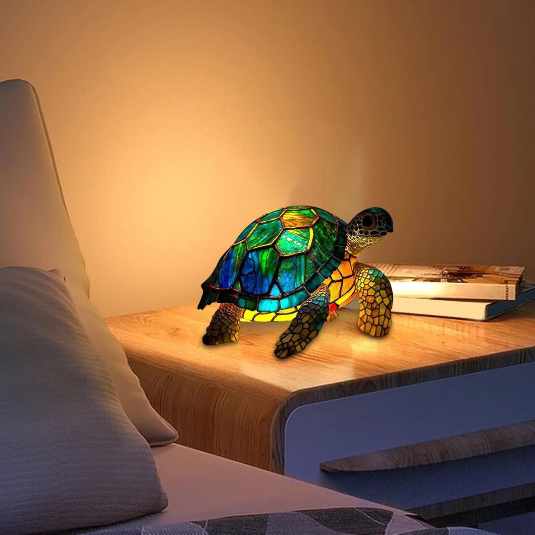 LeuchtSchildkröte - handgefertigte Lampe, die Herzen erstrahlen lässt - Sopheria