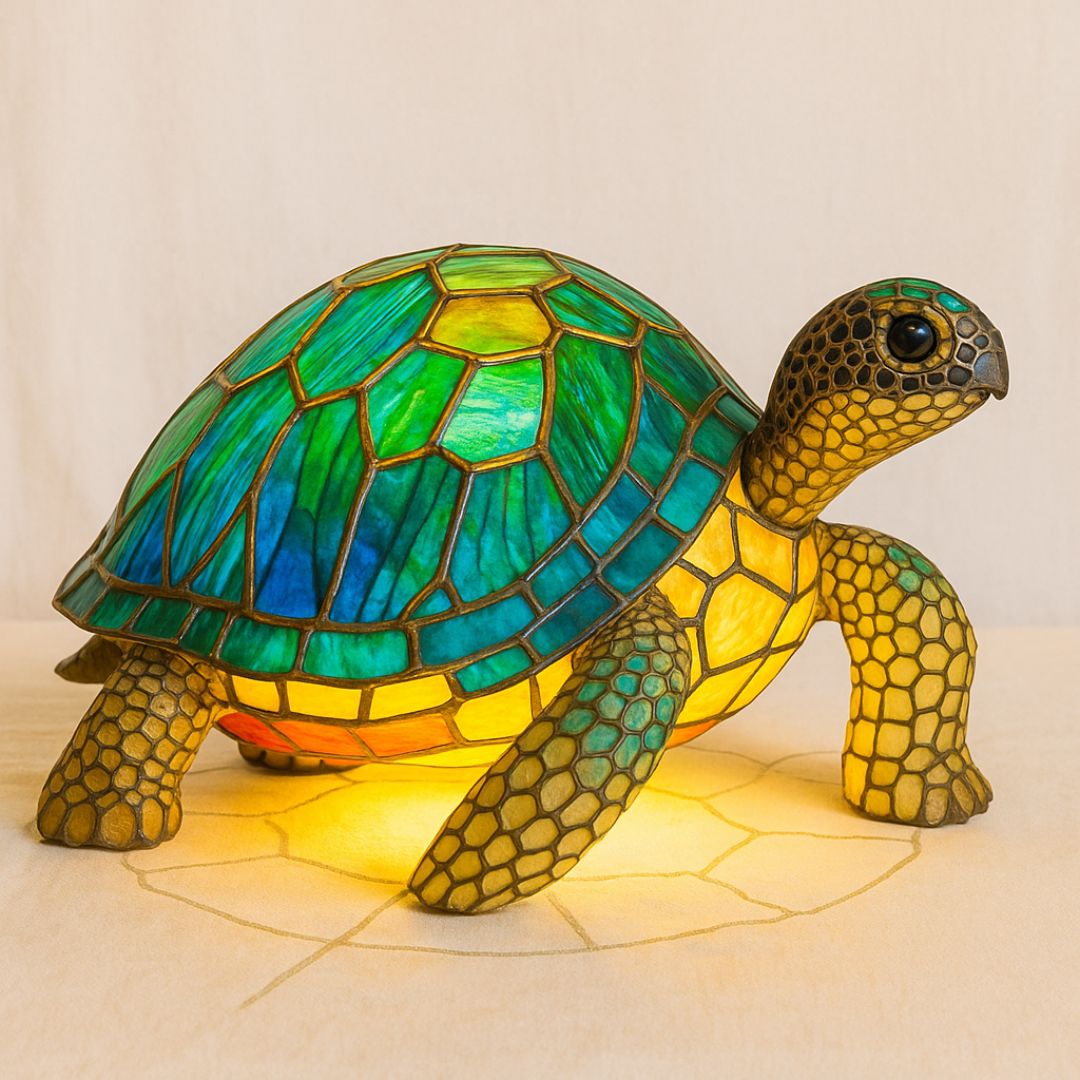 LeuchtSchildkröte - handgefertigte Lampe, die Herzen erstrahlen lässt - Sopheria