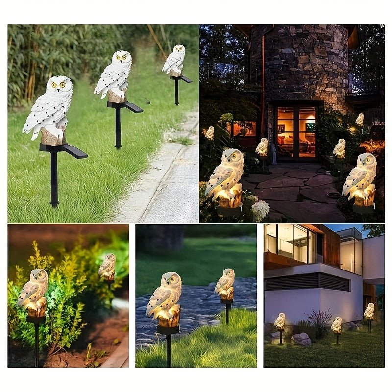 LichtLauer™ / Solarbetriebene Harz-LED-Eulenleuchte - Sopheria