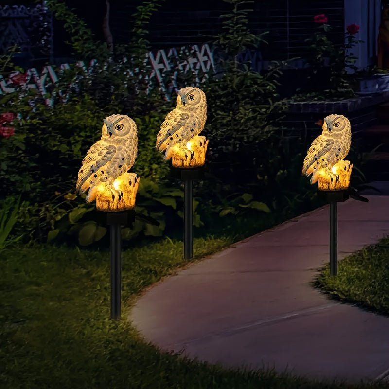 LichtLauer™ / Solarbetriebene Harz-LED-Eulenleuchte - Sopheria
