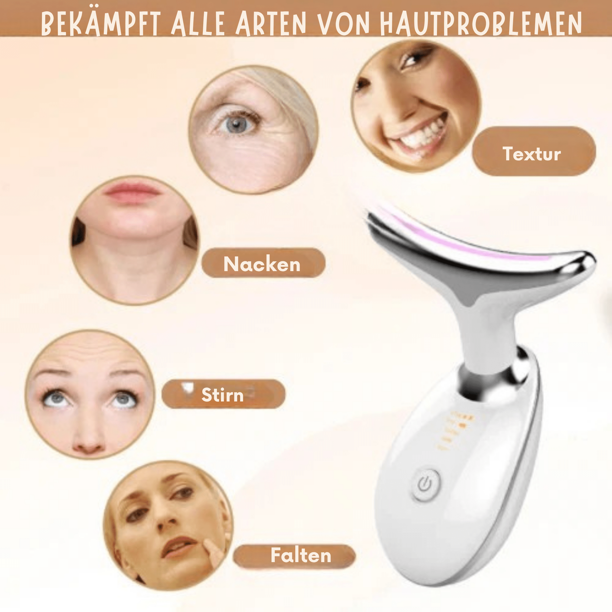 LiftingLicht™ / Nacken-Gesichts-Massagegerät-Anti-Falten & Verjüngend - Sopheria