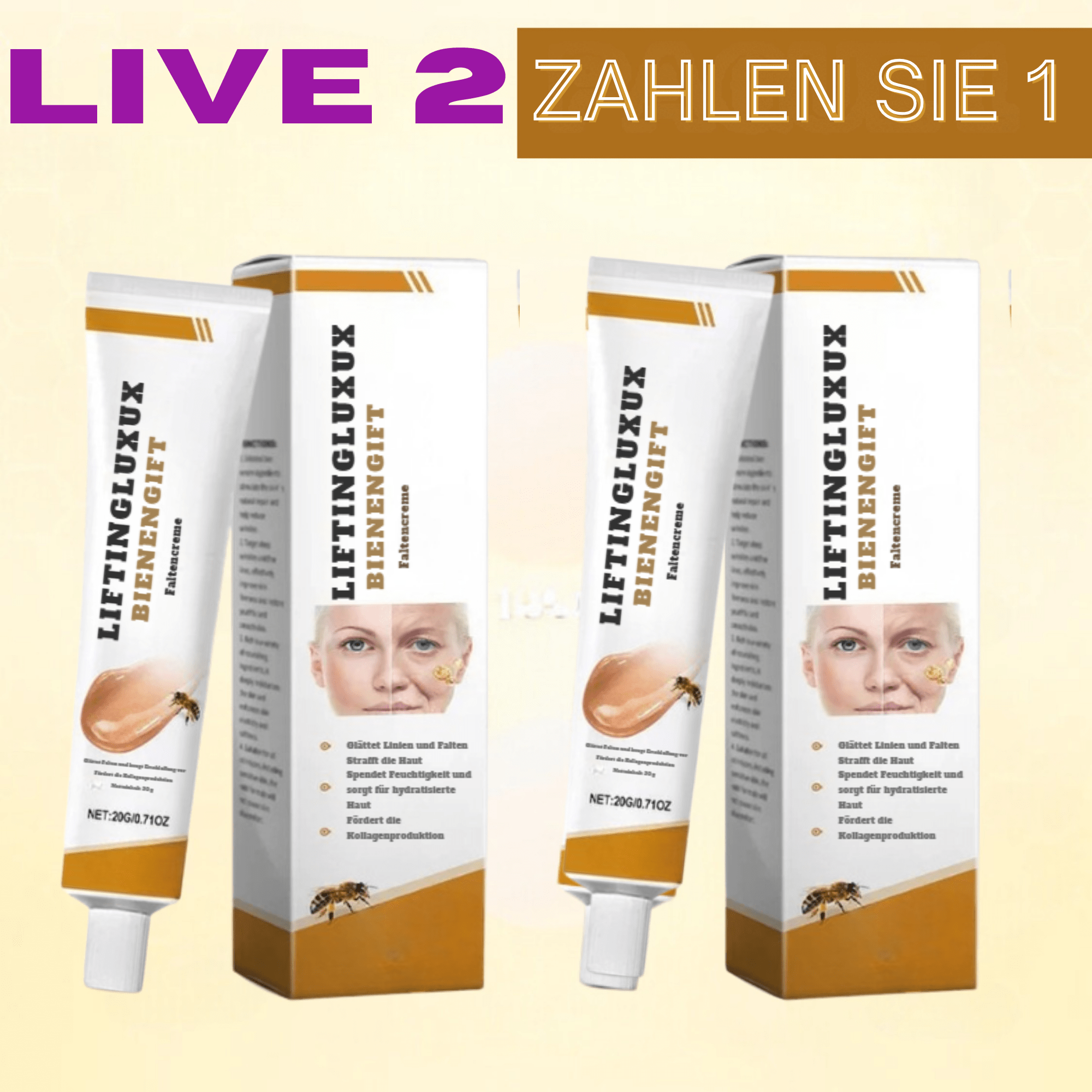 LiftingLuxux™ / Liftingcreme mit Bienengift (1+2 GRATIS) - Sopheria