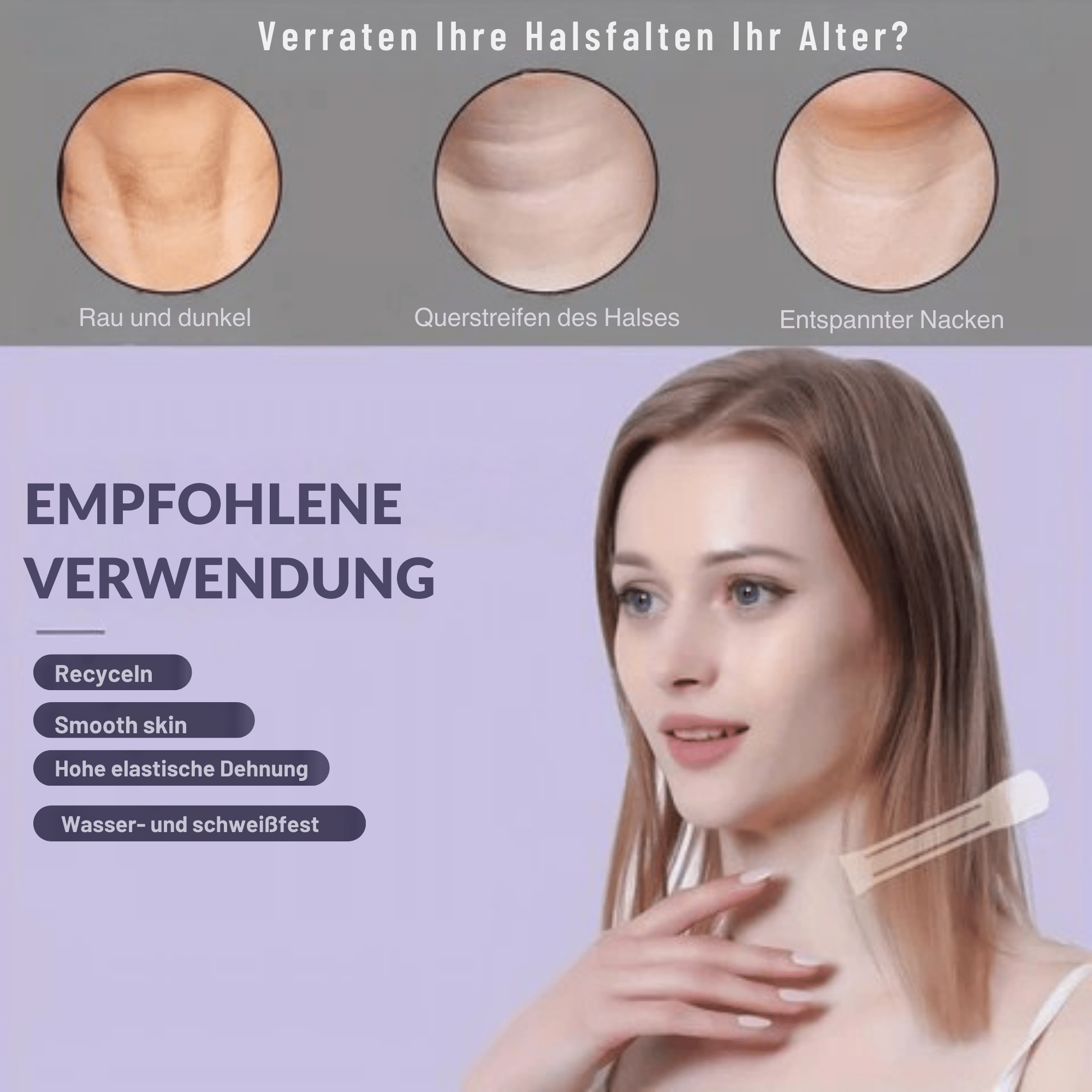 LiftLinie™ / Sofort-Nackenband zur Straffung und Glättung - Sopheria