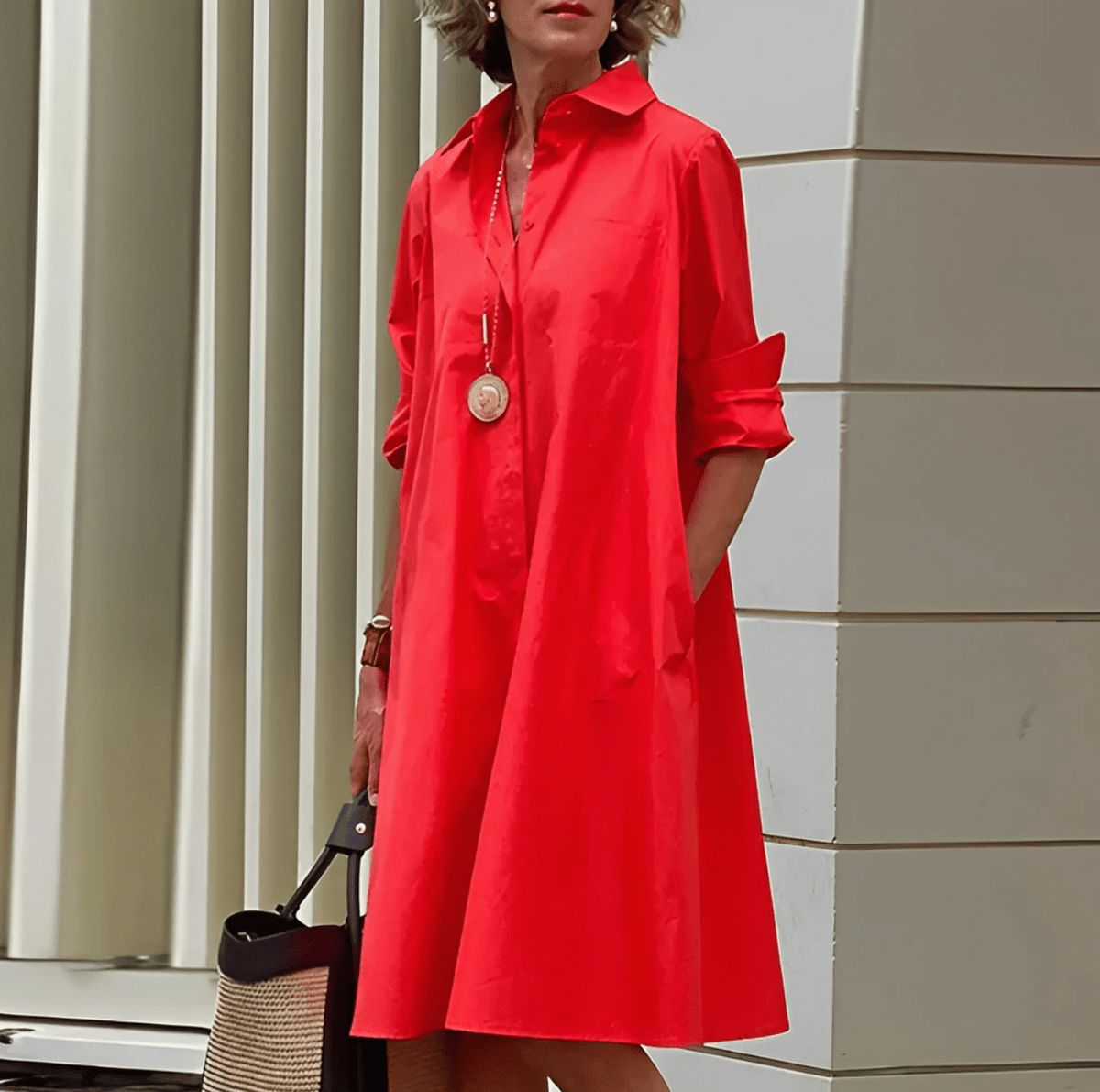 Lisbeth | Mühelos bequemes Damen-Midikleid - Sopheria